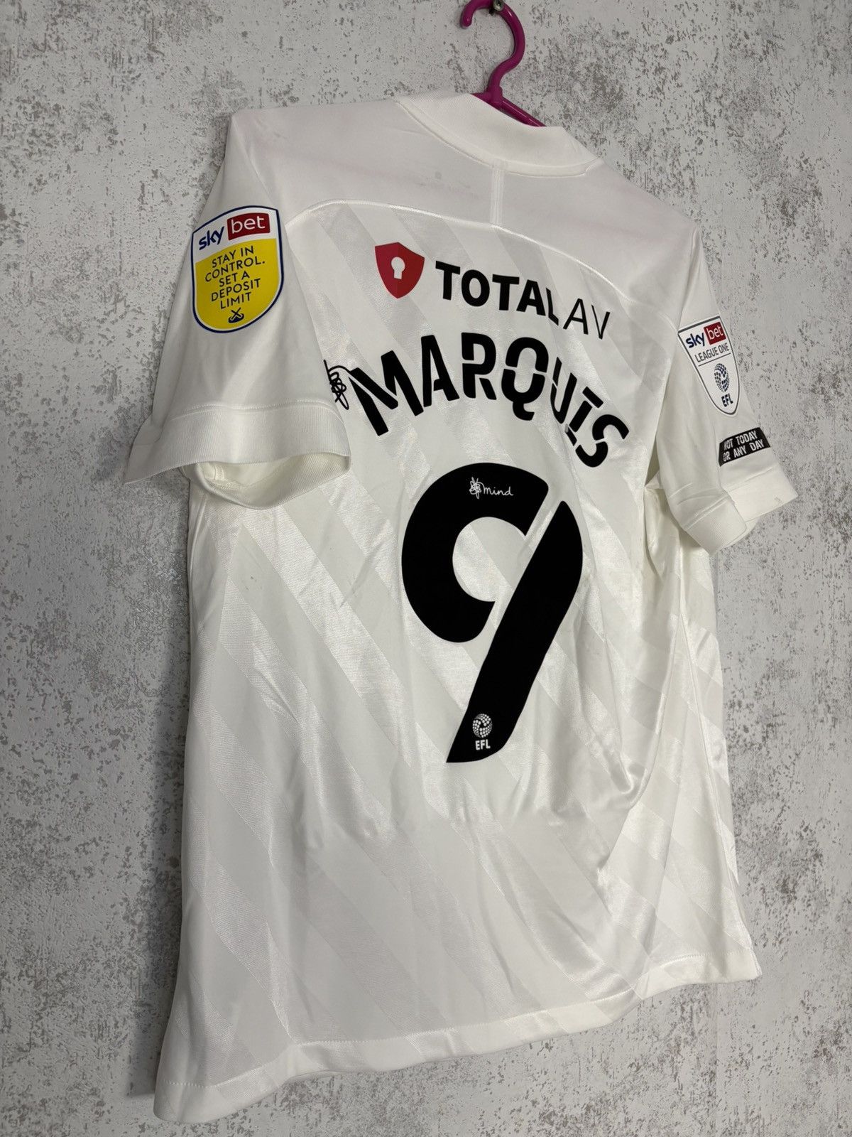 Nike Nike Portsmouth FC 2020/21 Away Shirt Marquis 9 EFL Sky Bet Size US L / EU 52-54 / 3 - 1 Thumbnail