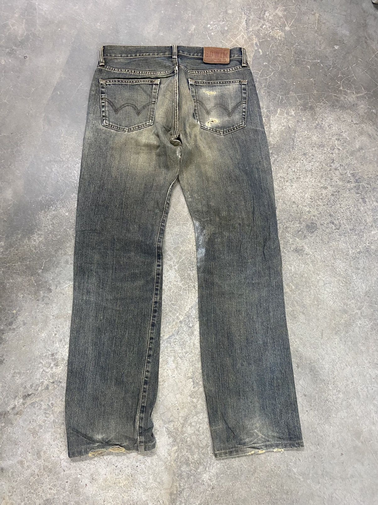 Beauty Beast Vintage Edwin Jeans Distressed Denim if 6 was 9 edwin 505ZZ Size US 33 - 6 Thumbnail