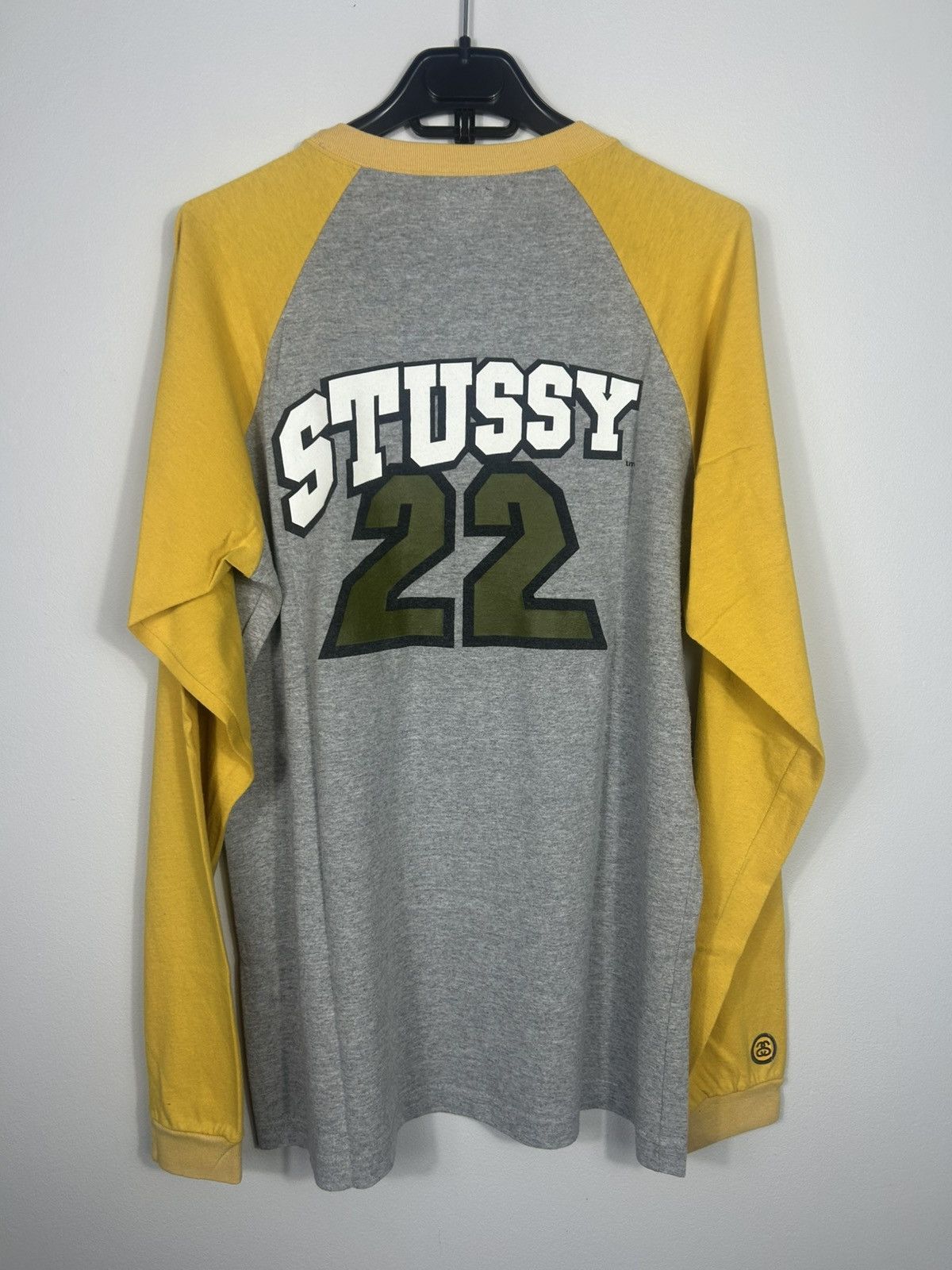 Stussy Vintage Stüssy Long Sleeve Grey & Yellow size L Size US L / EU 52-54 / 3 - 9 Thumbnail