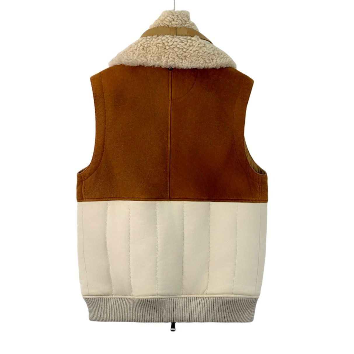Chloe Chloé Two-Tone Lambskin & Cotton Sleeveless Fur Vest Waistco Size XS / US 0-2 / IT 36-38 - 8 Thumbnail