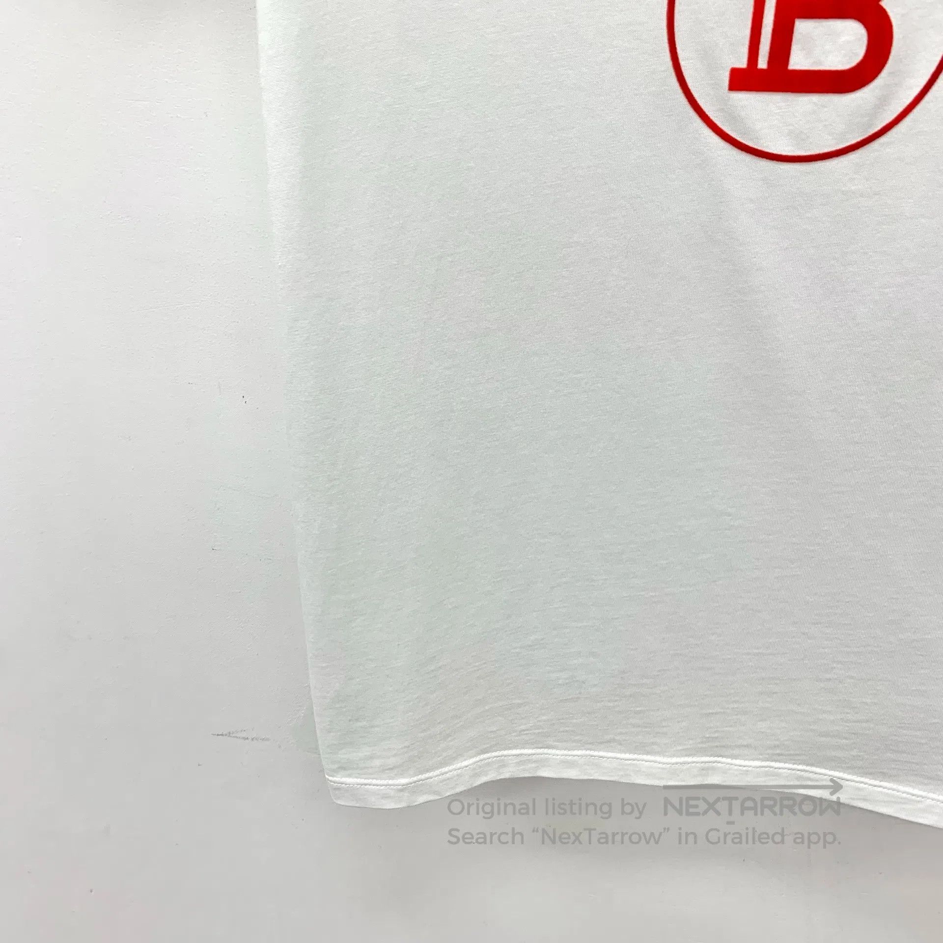 Balenciaga Balenciaga White Logo Letter Printed Cotton Crewneck Short Size US M / EU 48-50 / 2 - 4 Thumbnail