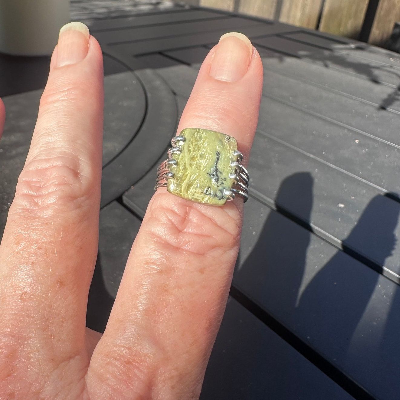 The Unbranded Brand Tanzania Imperial Opal Sterling Silver Ring Size ONE SIZE - 10 Thumbnail