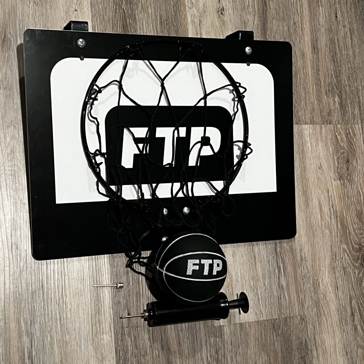 image of Fuck The Population Mini Basketball Hoop Ftp Basketball in Black, Men's