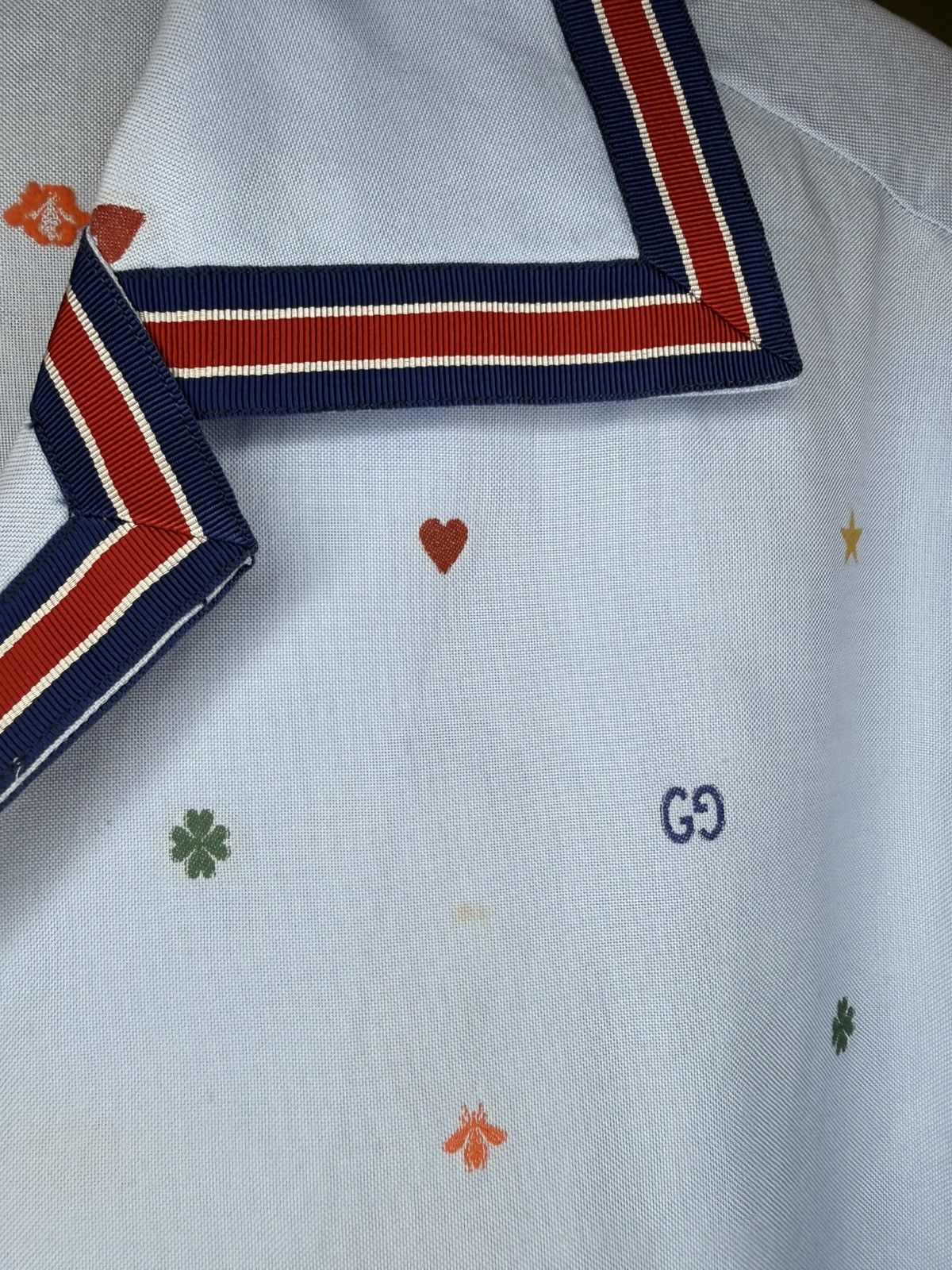Gucci Gucci Fil-coupe Cotton Poplin Bowling Shirt Size US S / EU 44-46 / 1 - 3 Thumbnail