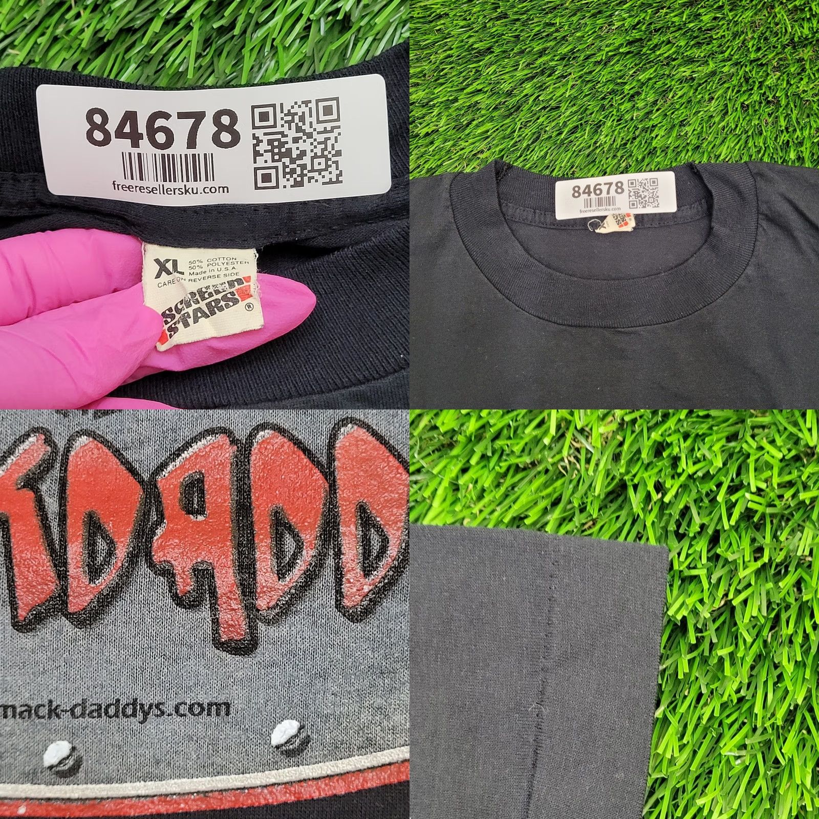 Vintage VINTAGE Smackdaddys Shirt Logo Graphic Tee Black M 80s 1980s Mens Casual Short Sleeve Crew Neck Knit Cotton Polyester Size US M / EU 48-50 / 2 - 8 Thumbnail