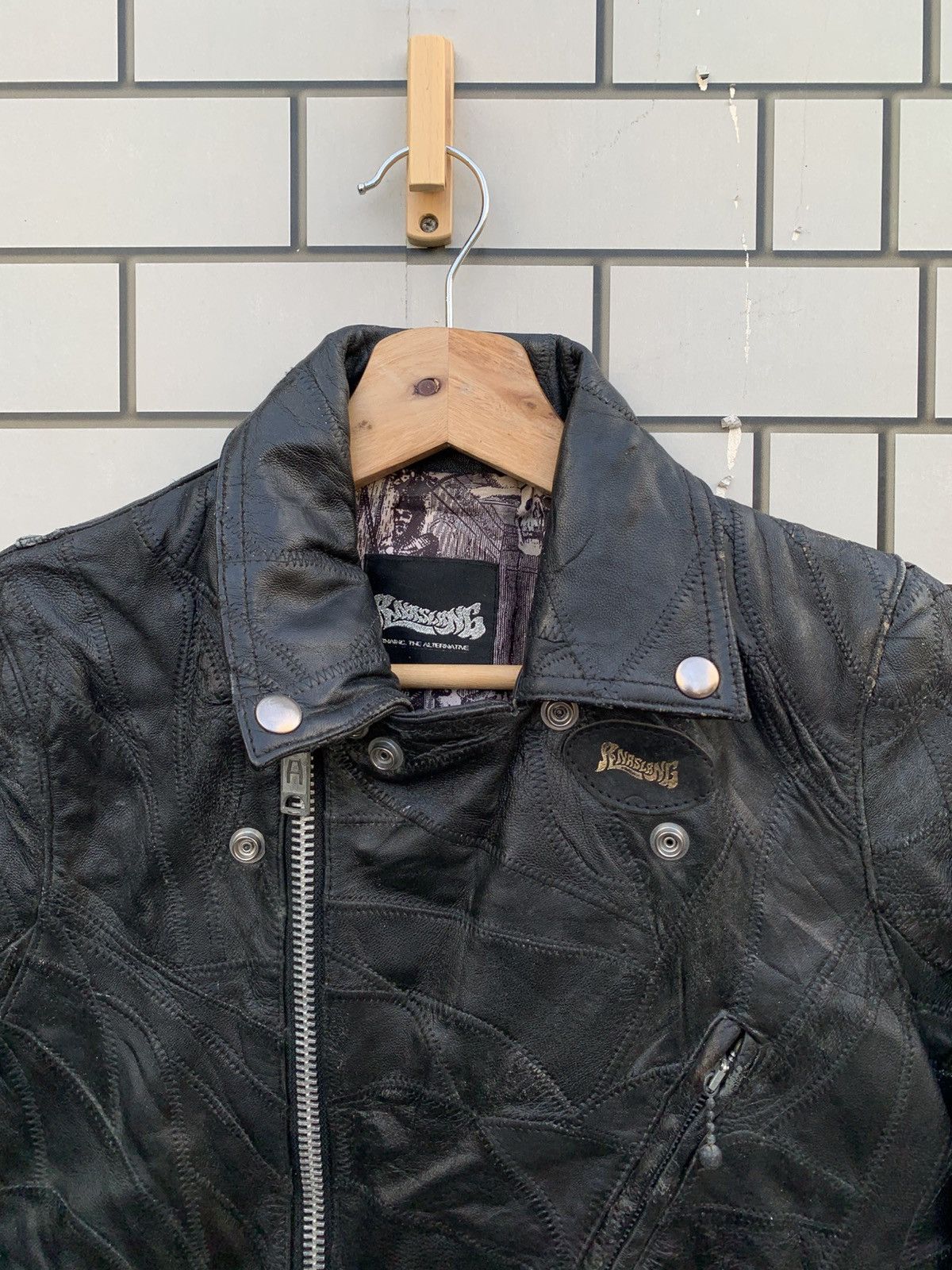 14th Addiction Vintage Japanese Brand Anaslang RNA Inc Leather Jacket Size US M / EU 48-50 / 2 - 14 Thumbnail