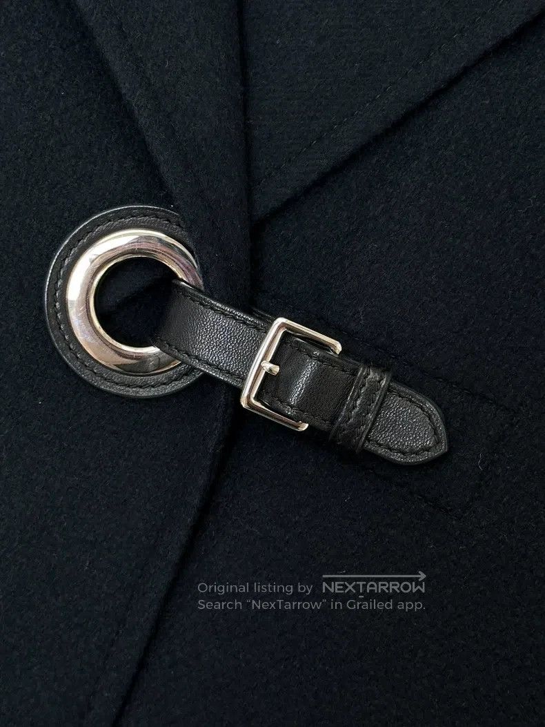 Hermes Hermes Navy blue silver button cashmere overcoat Size XXS / US 00 / IT 34 - 4 Thumbnail