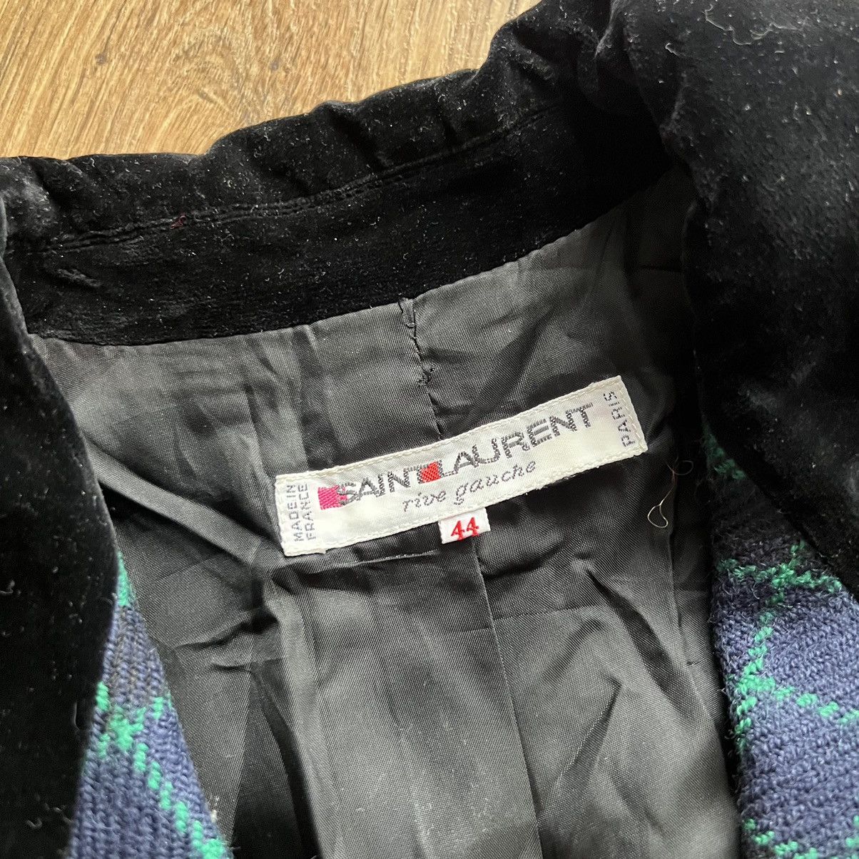 Yves Saint Laurent Archive Saint laurent rive gauche tartan short wool jacket Size L / US 10 / IT 46 - 6 Thumbnail