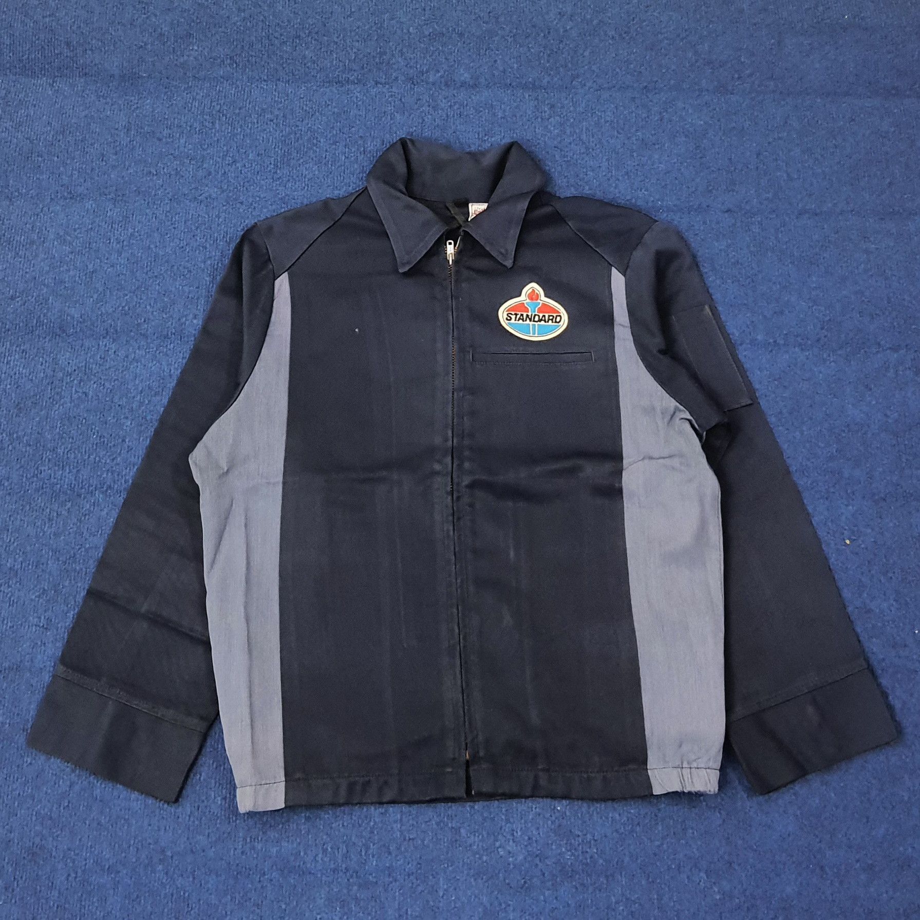 Vintage Standard Oil 70s American Oil Brand Workwear Jacket C263N19 Size US M / EU 48-50 / 2 - 1 Thumbnail