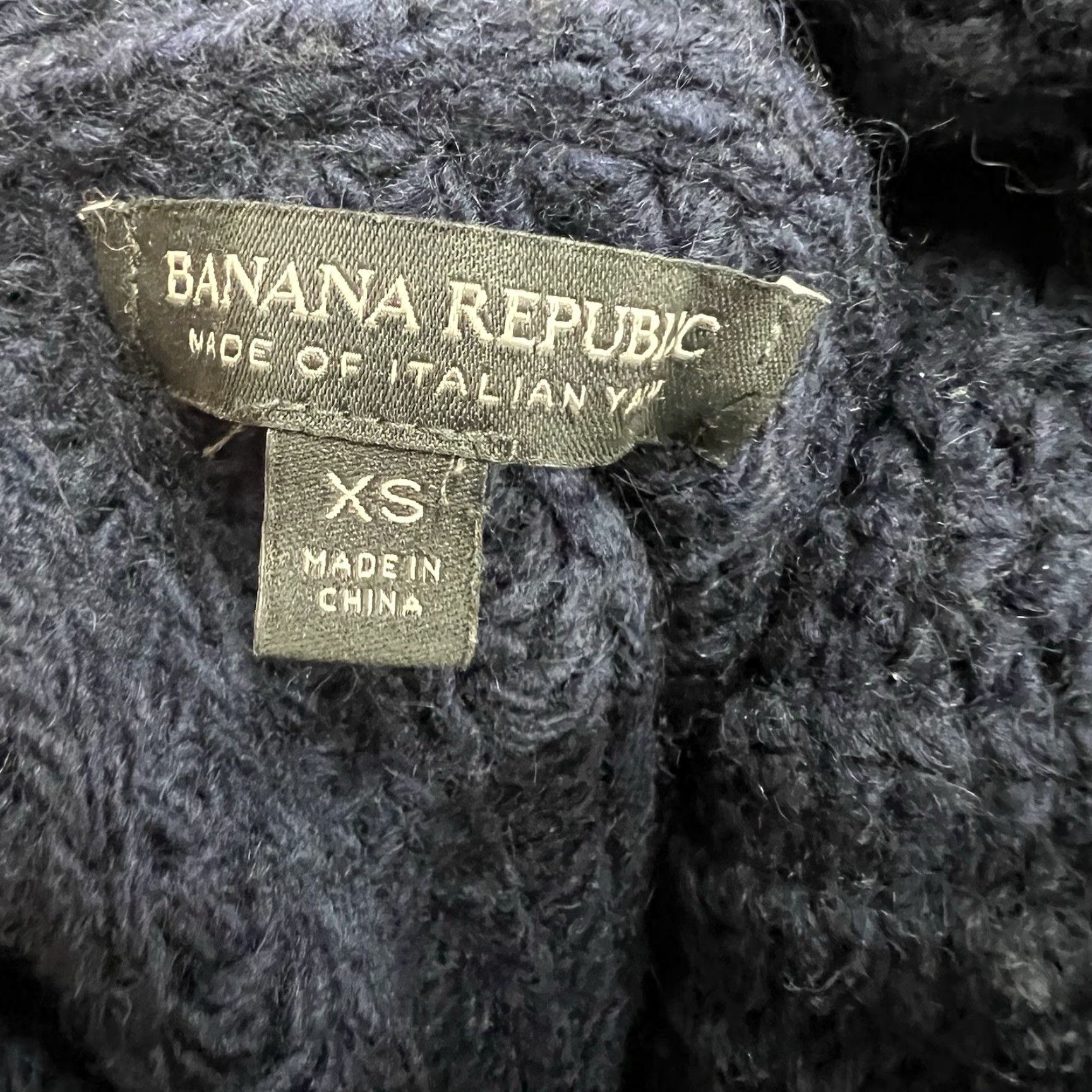 Banana Republic VINTAGE Banana Republic Cable Knit Cowl Neck Alpaca Wool Blend sweater Womens XS Blue Size XS / US 0-2 / IT 36-38 - 5 Thumbnail