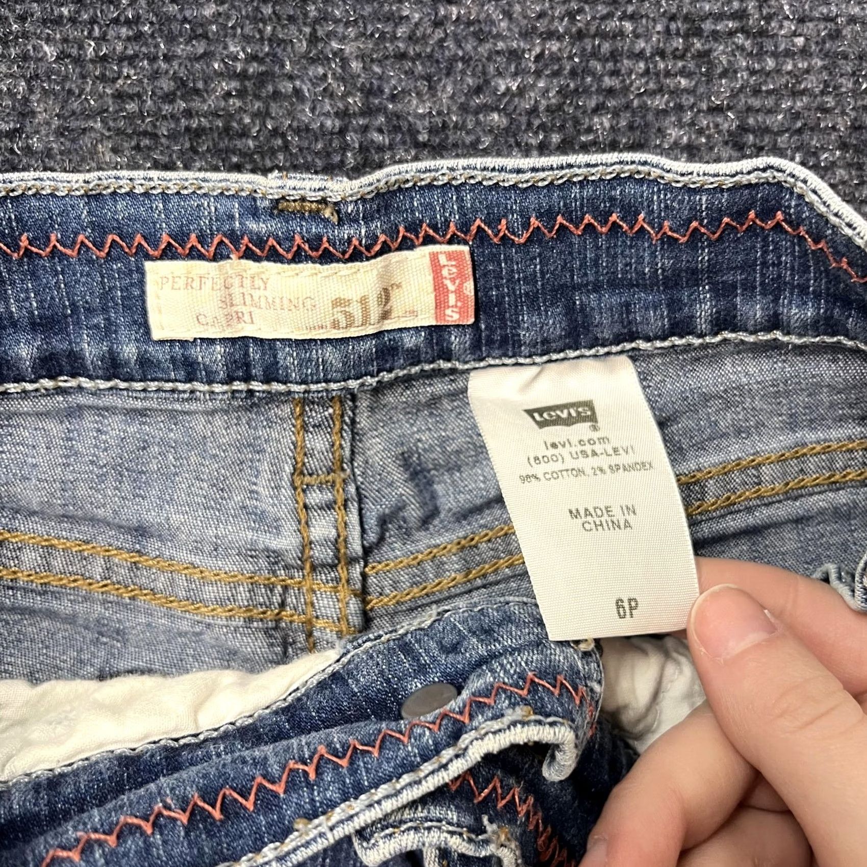 Levi's Levi's Jeans Womens 6P Light Blue Tapered Cuffed Slim Denim Stretch Size 28" / US 6 / IT 42 - 3 Thumbnail