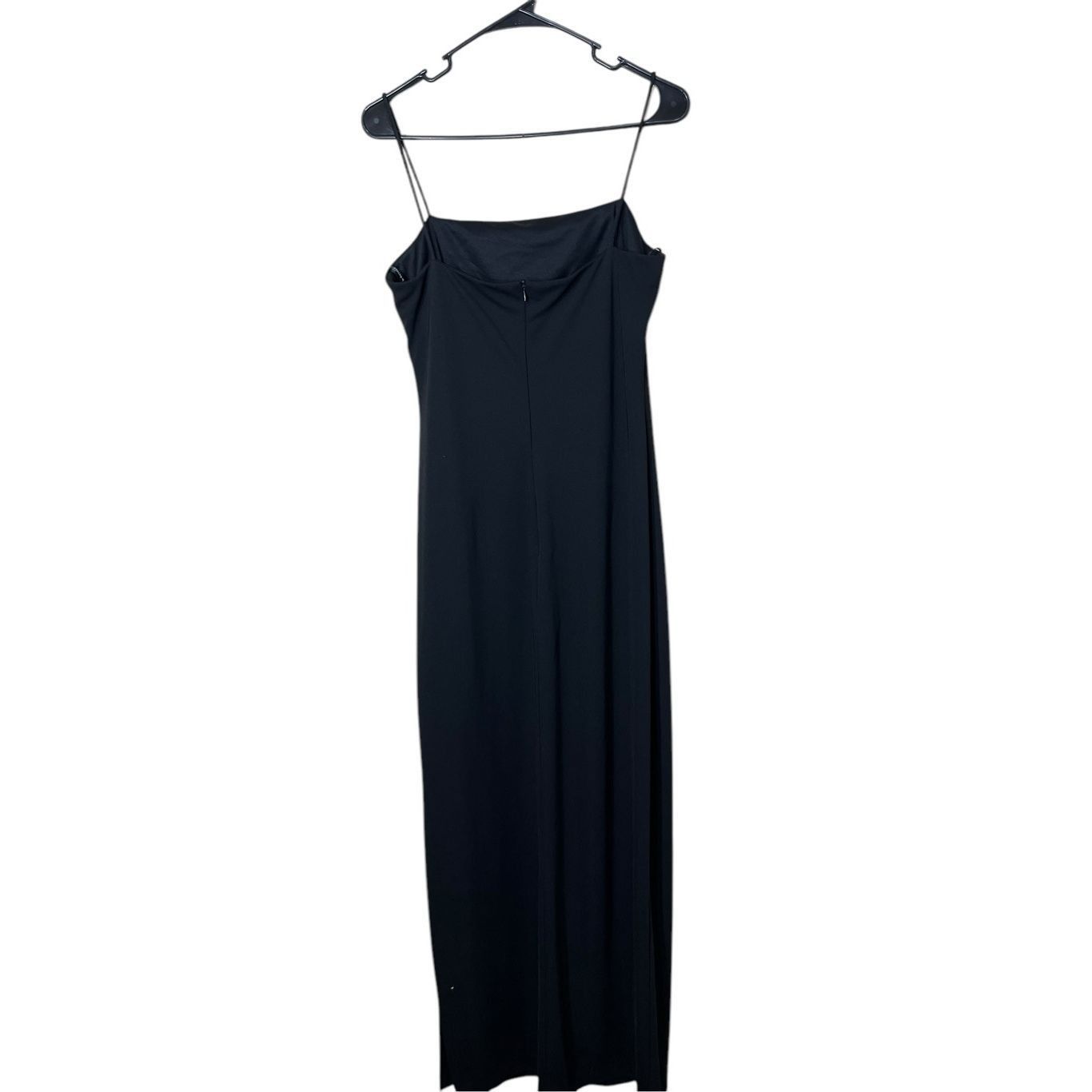 Other Vintage Arianna By Rachel Kaye Y2K Black Maxi Gown Embroider Size L / US 10 / IT 46 - 7 Thumbnail