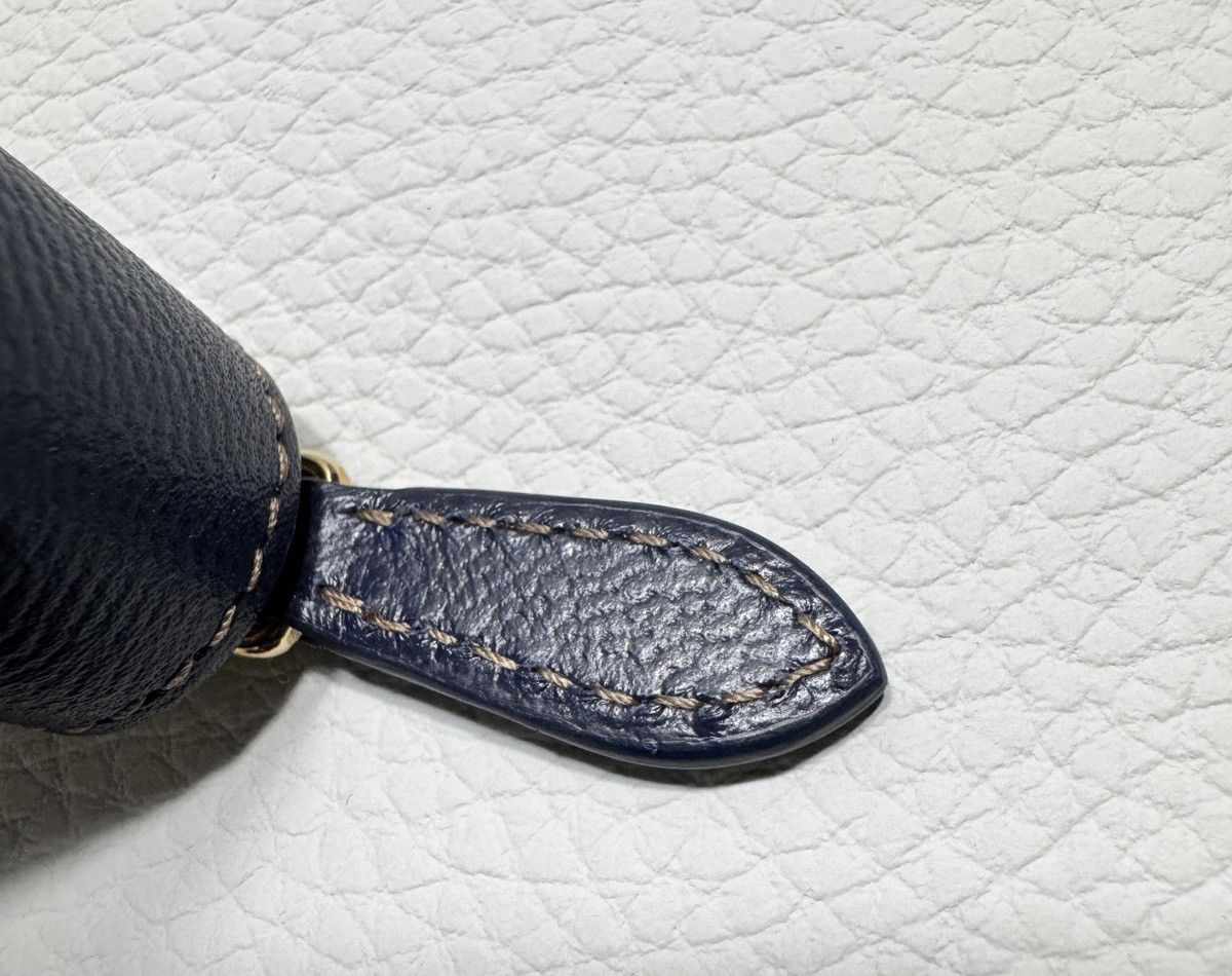 Burberry Burberry Large Check Zip Around Leather Wallet Dark Blue Size ONE SIZE - 6 Thumbnail