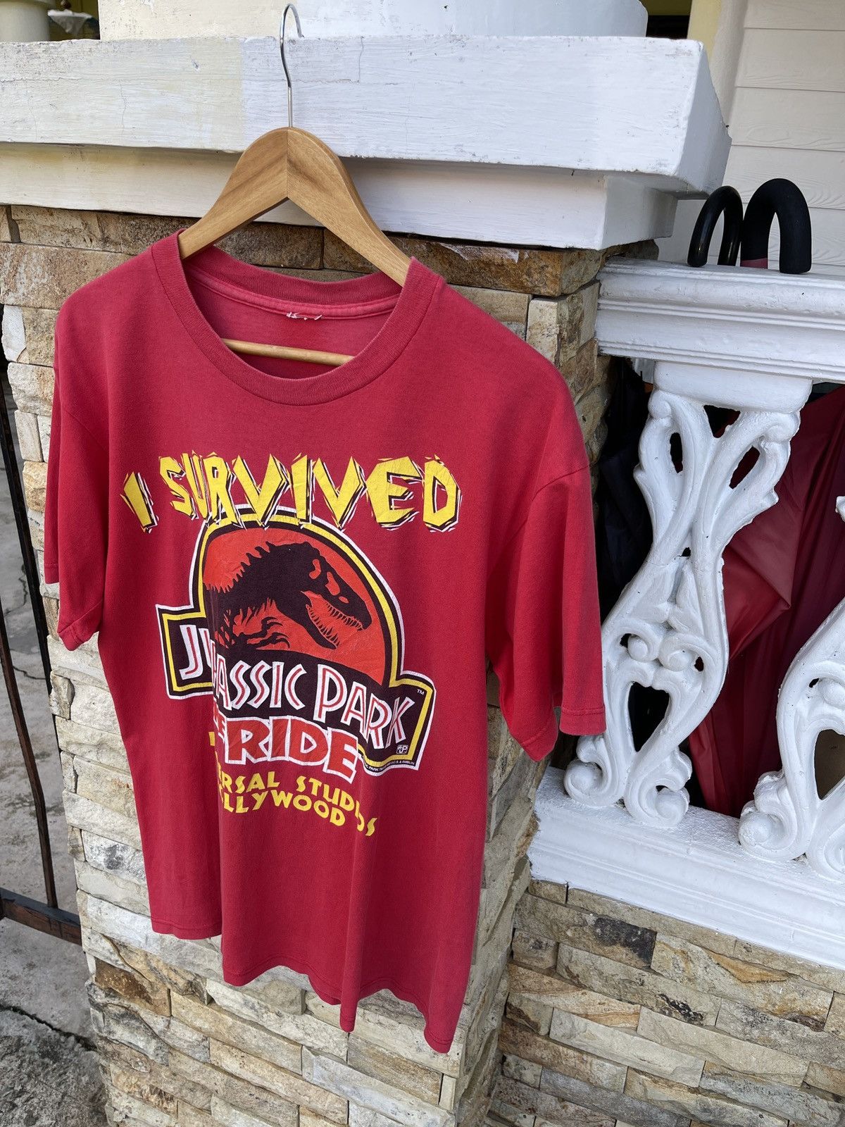 Vintage Rare🔥Vintage 90s JURASSIC PARK The Ride ERD GRUNGE TEE Size US L / EU 52-54 / 3 - 3 Thumbnail