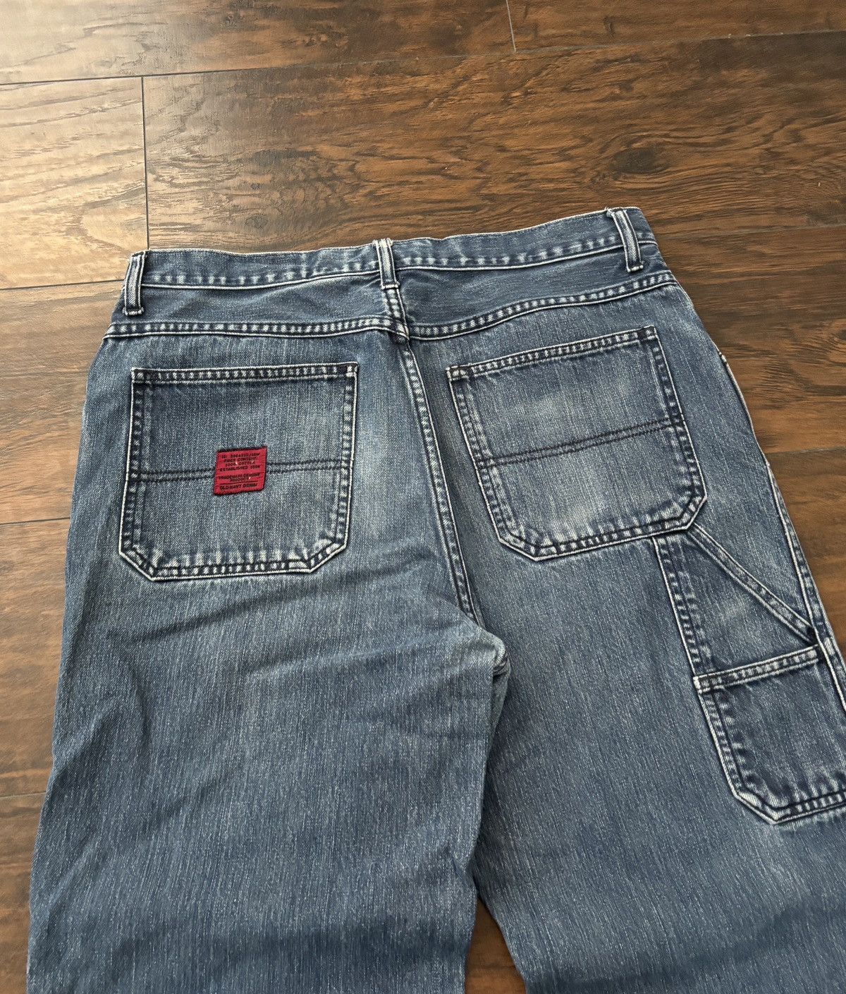 Old Navy Vintage 90s Y2K Old Navy Baggy Carpenter Jeans 32x34 Faded Size US 32 / EU 48 - 3 Thumbnail