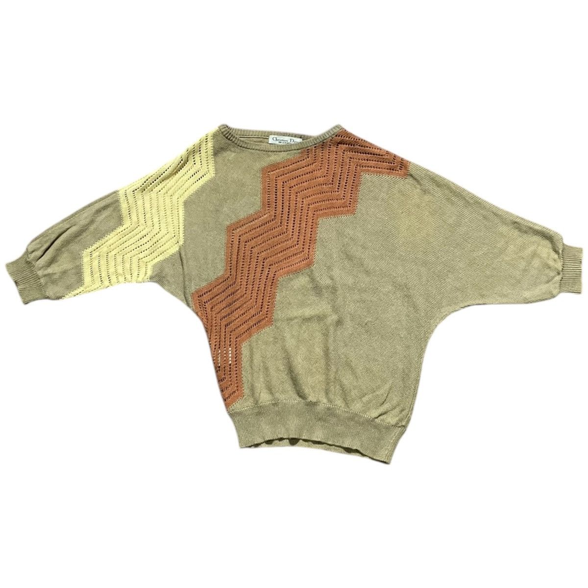 Vintage Christian Dior Asymmetric Knit Sweatshirt