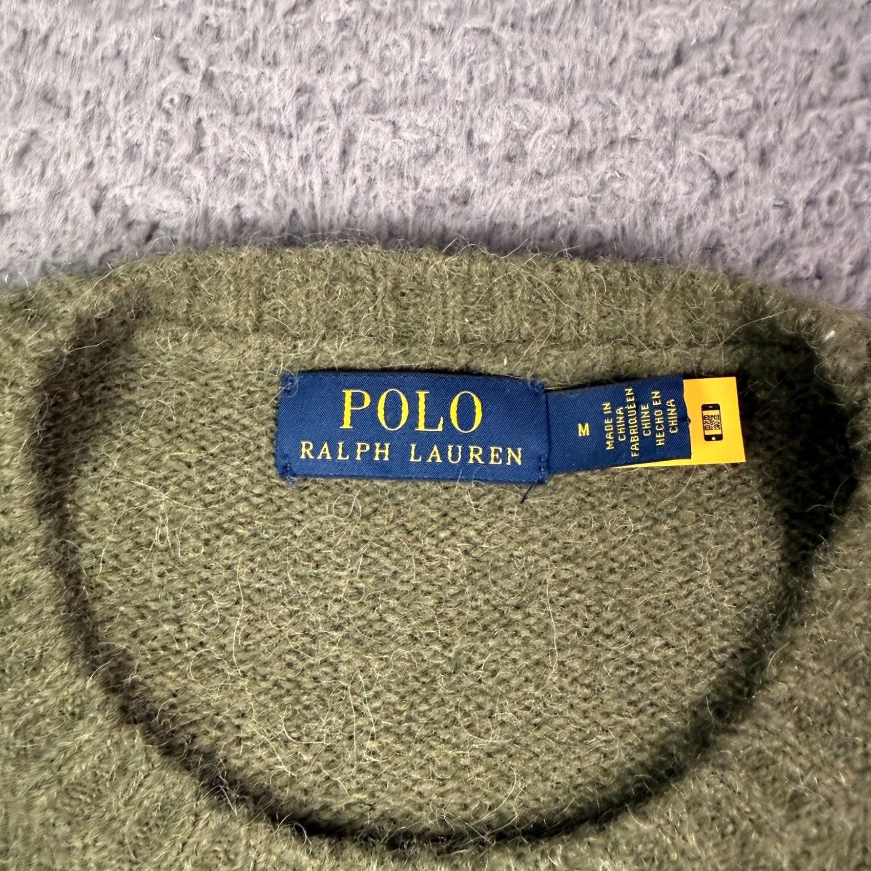 Polo Ralph Lauren Polo Ralph Lauren Sweater Mens M Green Olive Wool Alpaca Blend Crewneck Pullover Size US M / EU 48-50 / 2 - 5 Thumbnail
