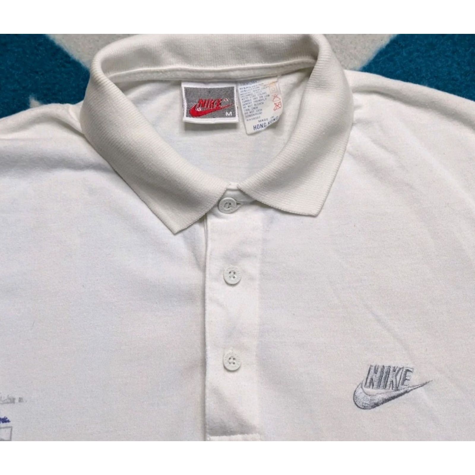 Nike VINTAGE Nike Challenge Court Andre Agassi Polo Tennis Shirt Single Stitch Medium Mens White Size US M / EU 48-50 / 2 - 2 Thumbnail