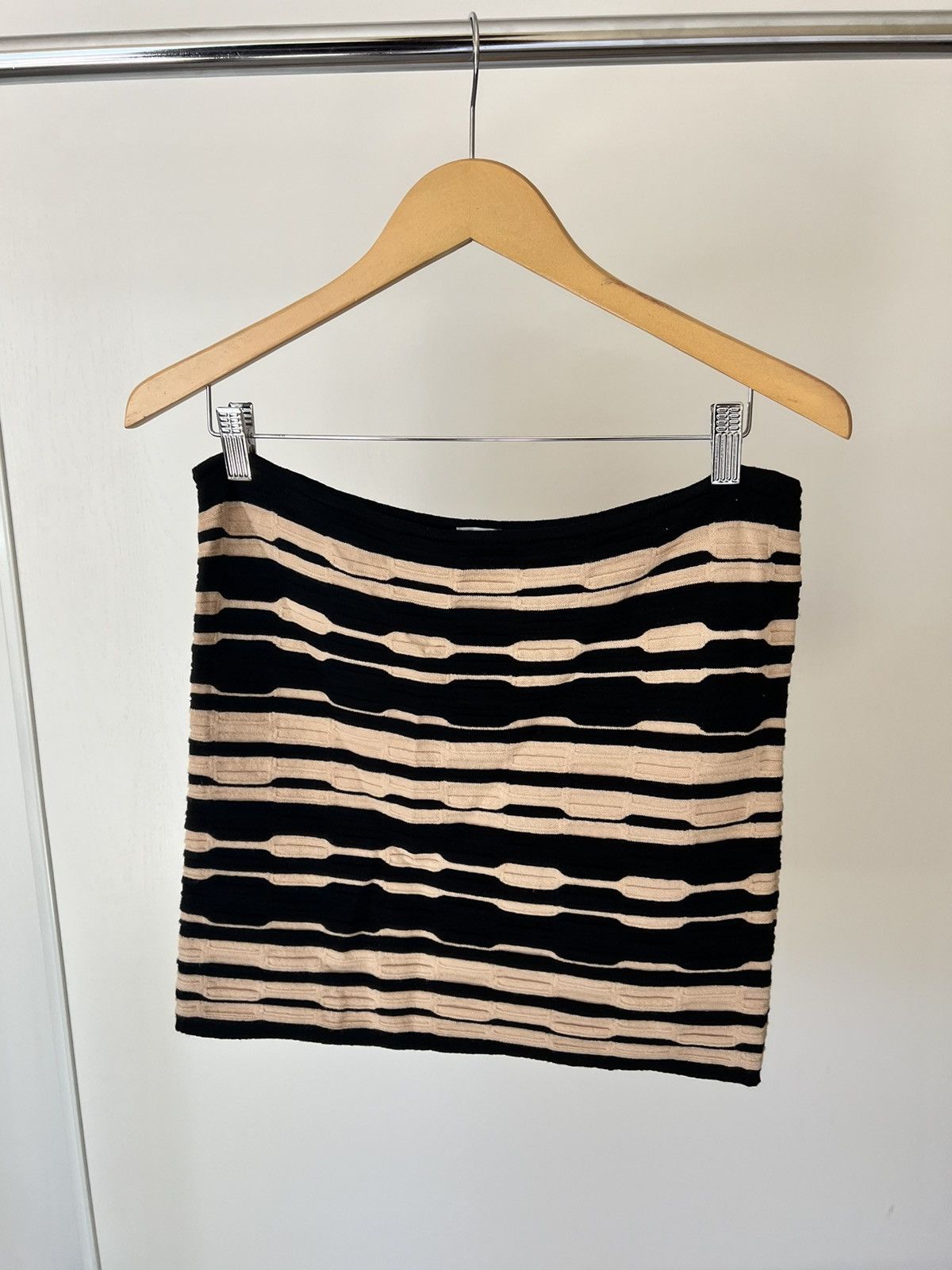 Missoni M Missoni Black and Tan Knit Mini Skirt Size 32" / US 10 / IT 46 - 1 Thumbnail