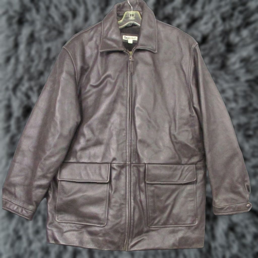 Vintage VINTAGE Wilke-Rodriguez Motorcycle Leather Jacket Large Brown Soft Wool Lining Men Size US L / EU 52-54 / 3 - 1 Thumbnail