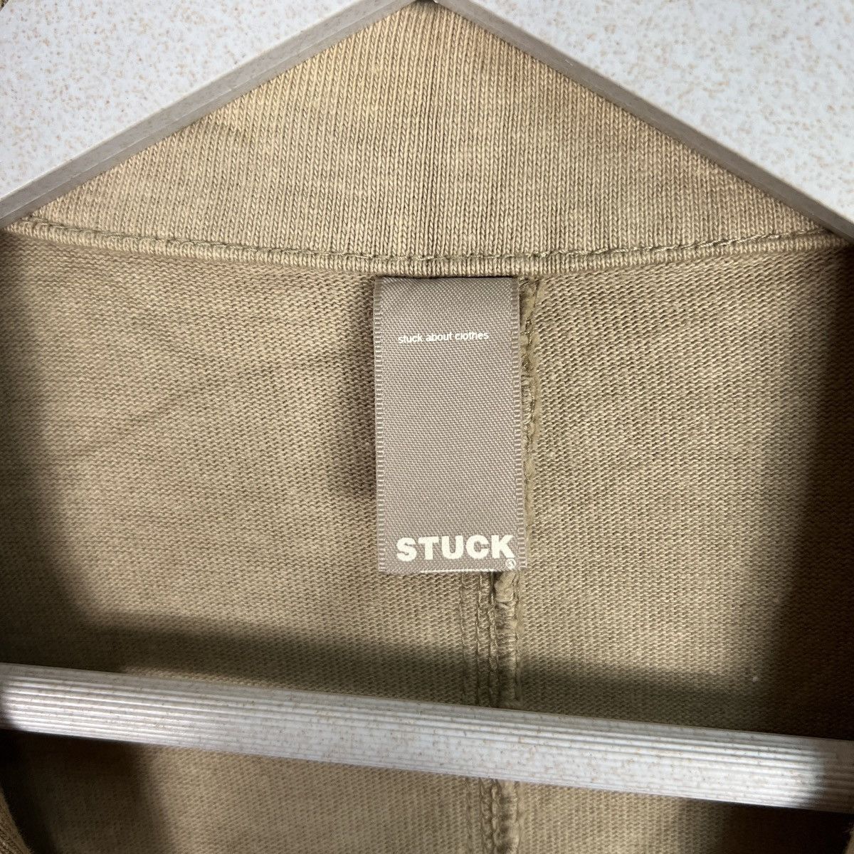 Japanese Brand 🔥 STUCK COTTON ONE BUTTON LAZER CARDIGAN JACKET Size US M / EU 48-50 / 2 - 11 Thumbnail