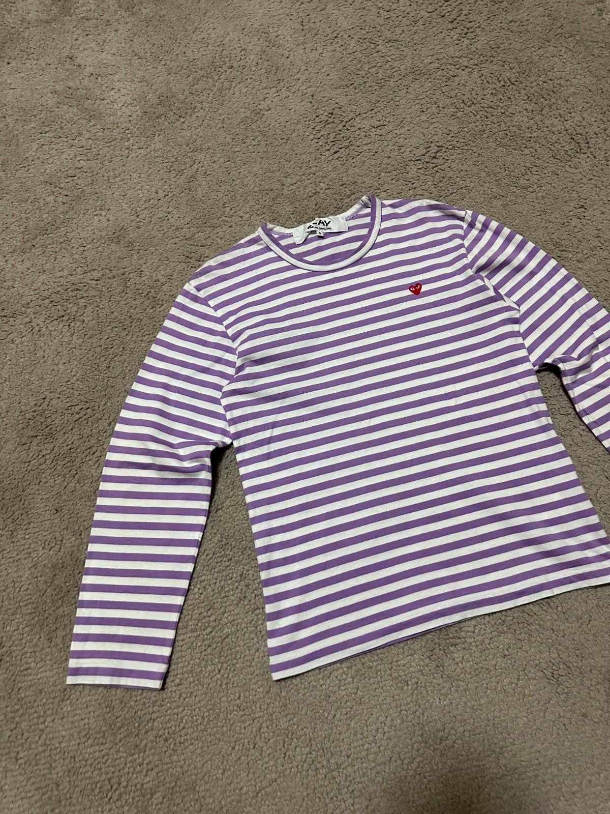 Comme des Garcons Comme des Garçons Girls Striped Long Sleeve T-shirt Tee Size S / US 4 / IT 40 - 2 Thumbnail