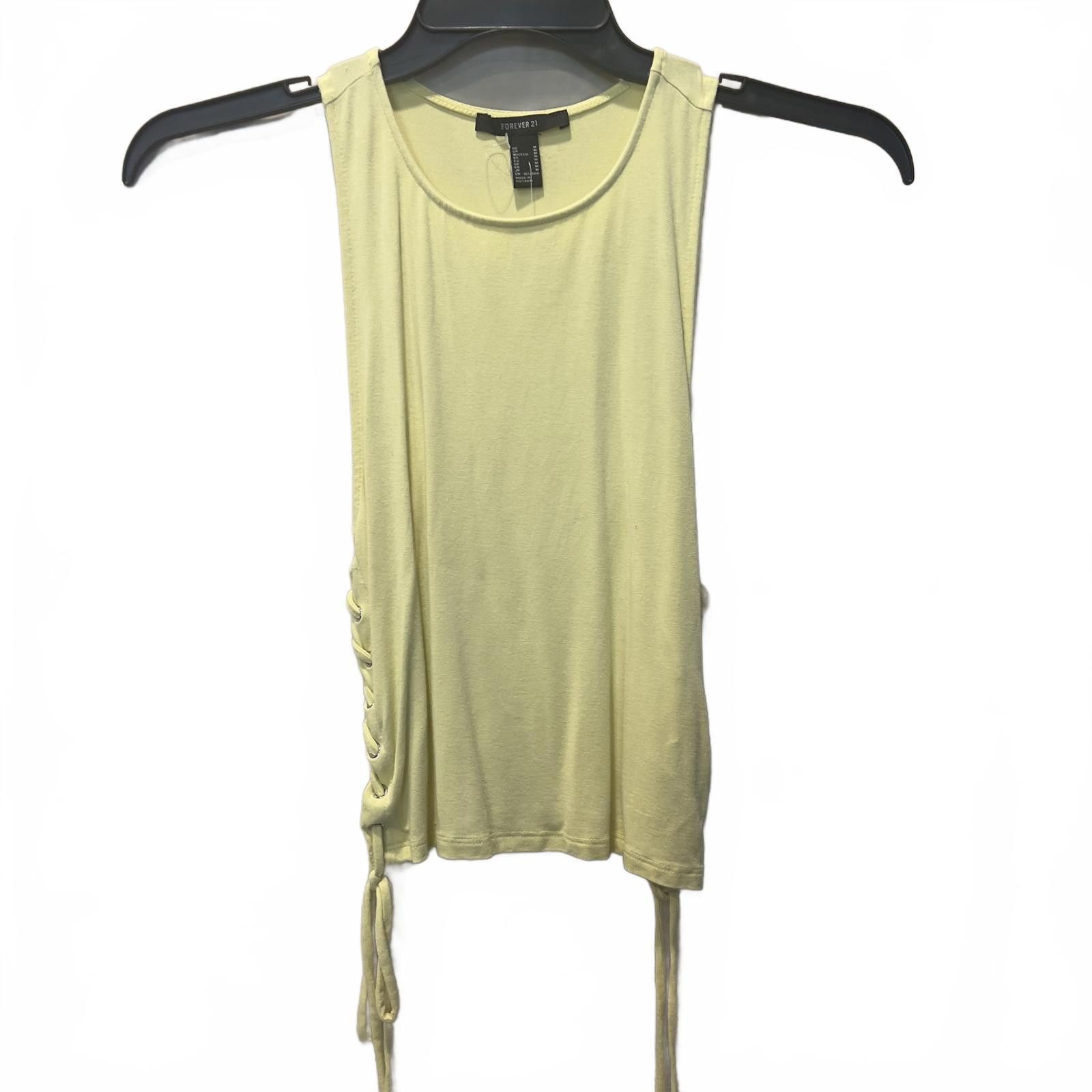 Forever 21 Forever 21 Yellow Sleeveless Tank Top with Side Tie Detail Size M / US 6-8 / IT 42-44 - 1 Thumbnail