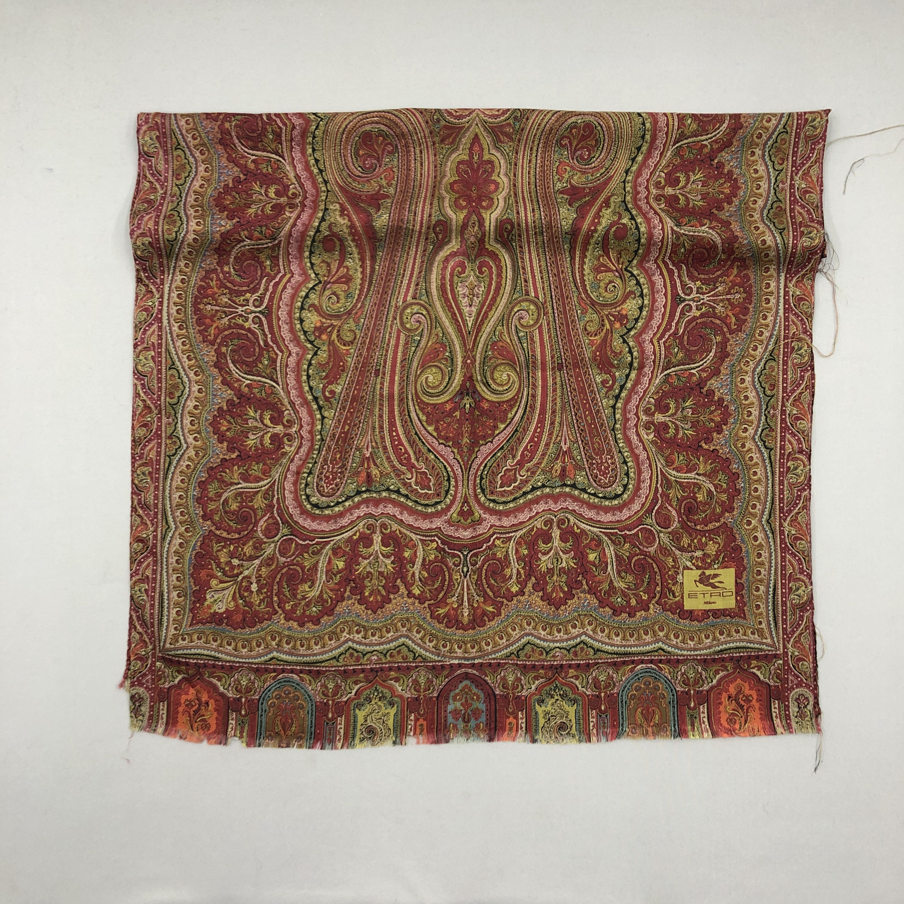 Etro Vintage Etro Scarf Muffler Silk Wool Shawl Scarves Size ONE SIZE - 4 Thumbnail