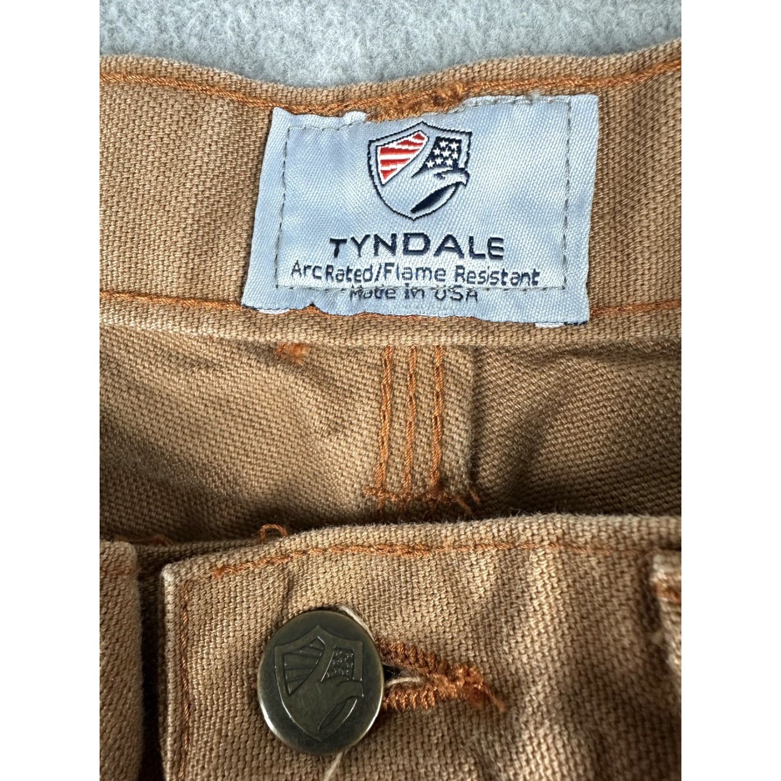 Vintage Tyndale FR Pants Mens 34x30 Brown Carpenter Flame Resistant Workwear Made USA Size US 34 / EU 50 - 6 Thumbnail