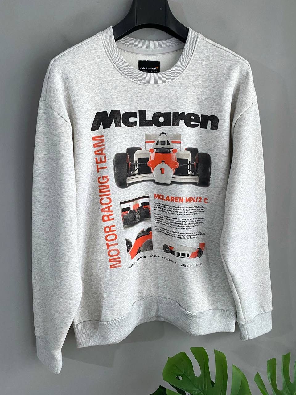 Formula 1 McLaren Formula 1 Team Graphic Print Logo Grey Sweatshirt, L Size US L / EU 52-54 / 3 - 2 Thumbnail