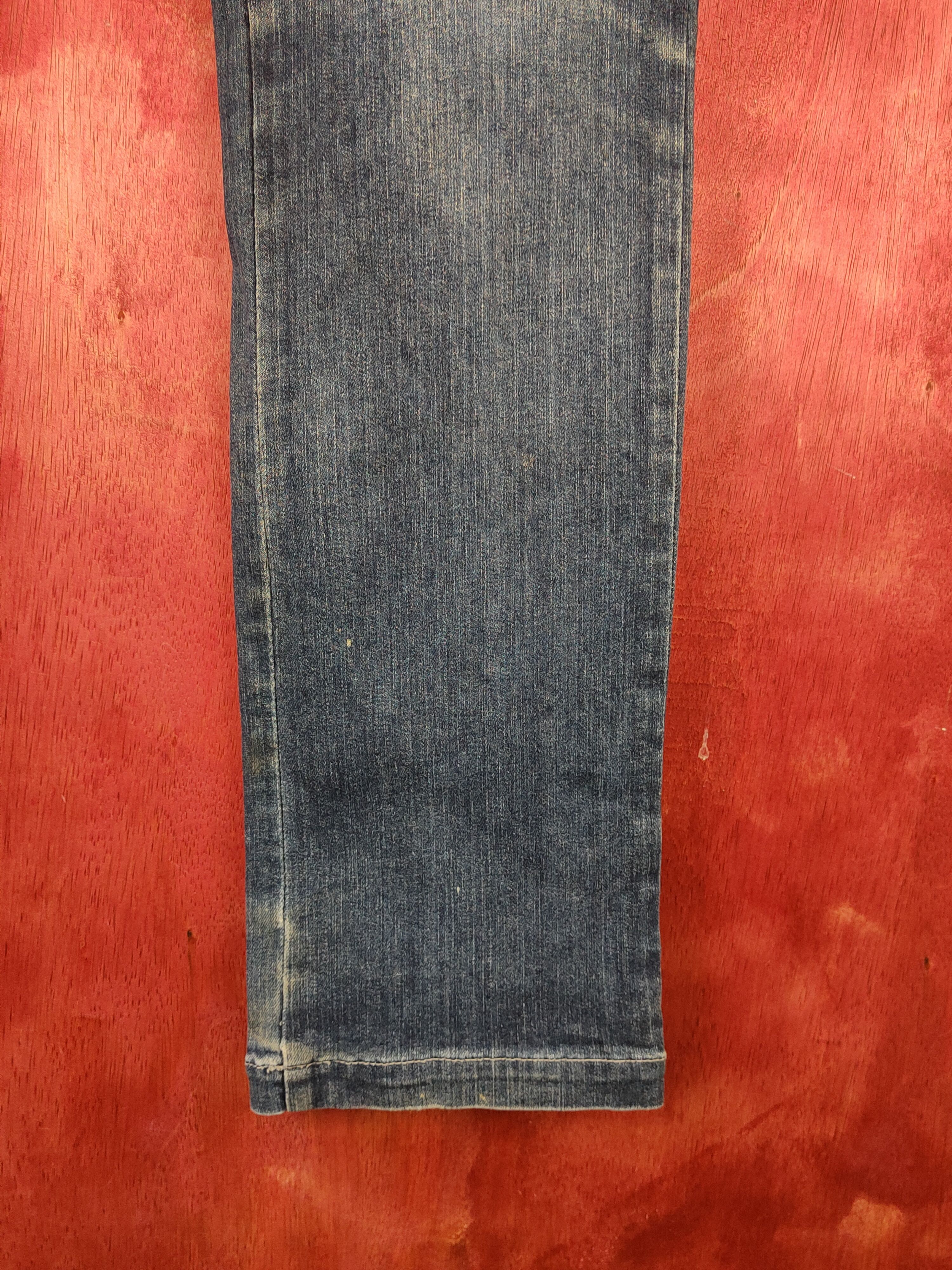 Japanese Brand × Vintage Tora Dark Blue Faded Distressed Ripped Jeans #S1850 Size US 32 / EU 48 - 7 Thumbnail
