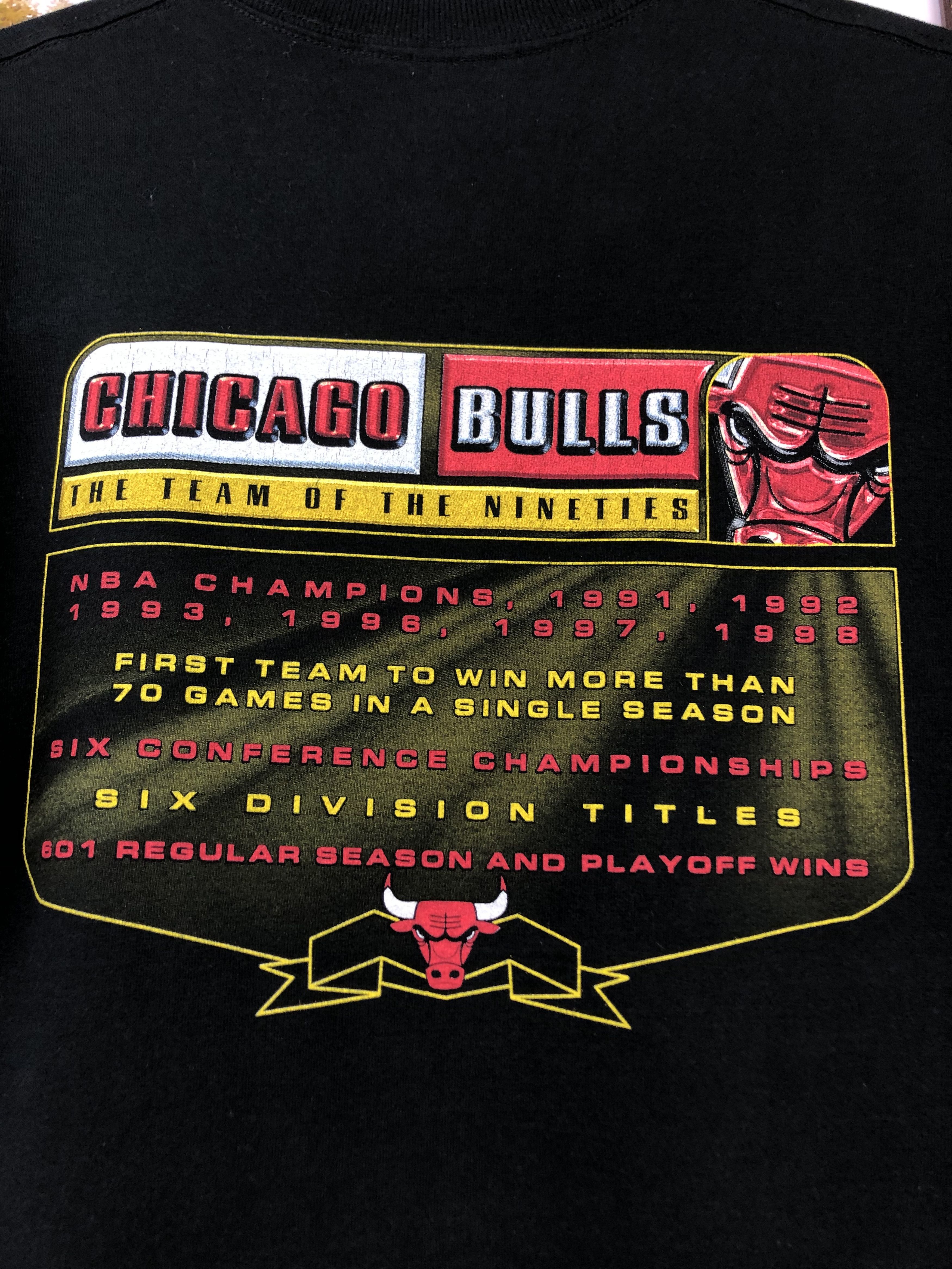 NBA Vintage Chicago Bulls Rings Jordan Shirt Tee RAre Over Print Size US L / EU 52-54 / 3 - 9 Thumbnail