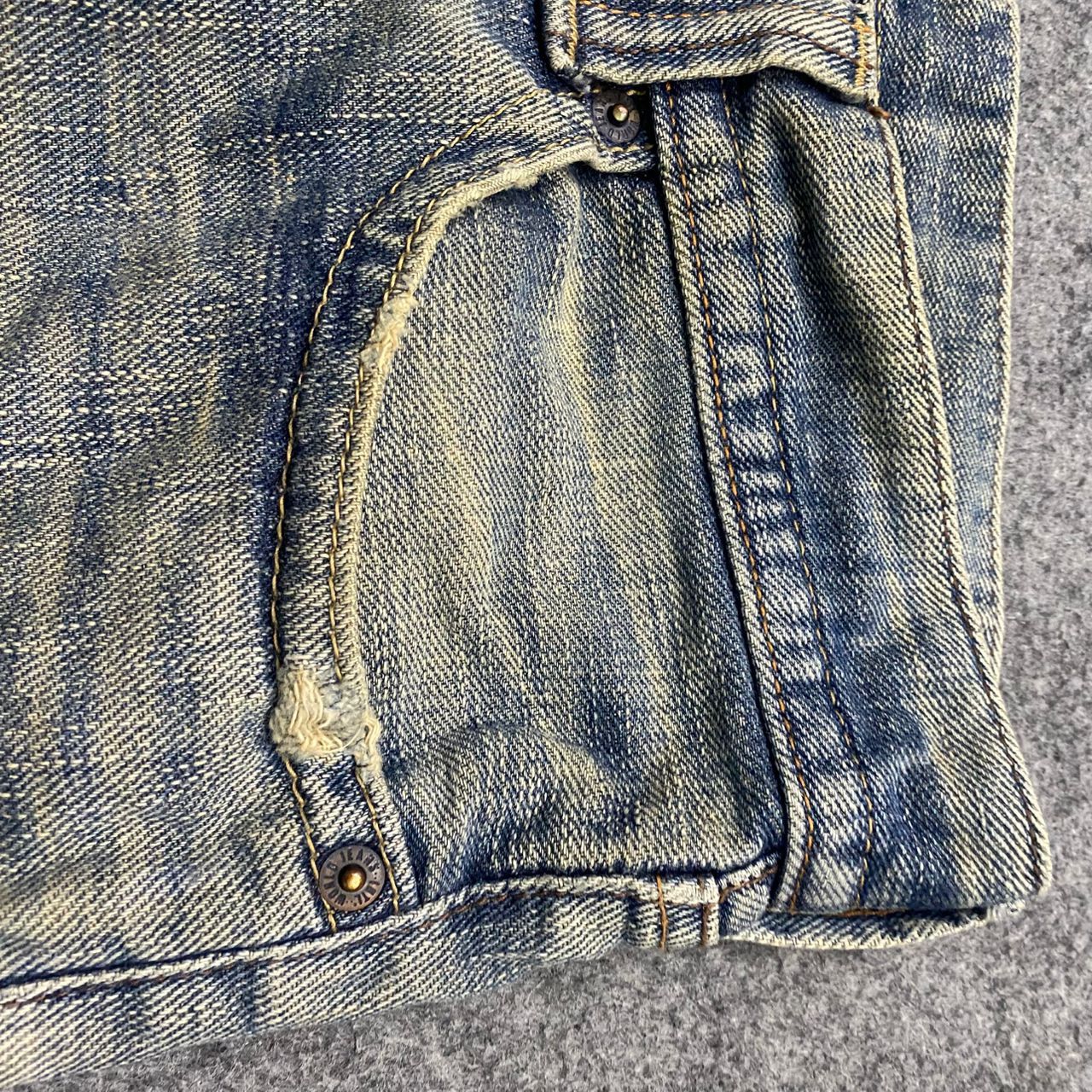 If Six Was Nine 💥Flare💥Vintage G hearts Distressed Denim Size US 31 - 9 Thumbnail