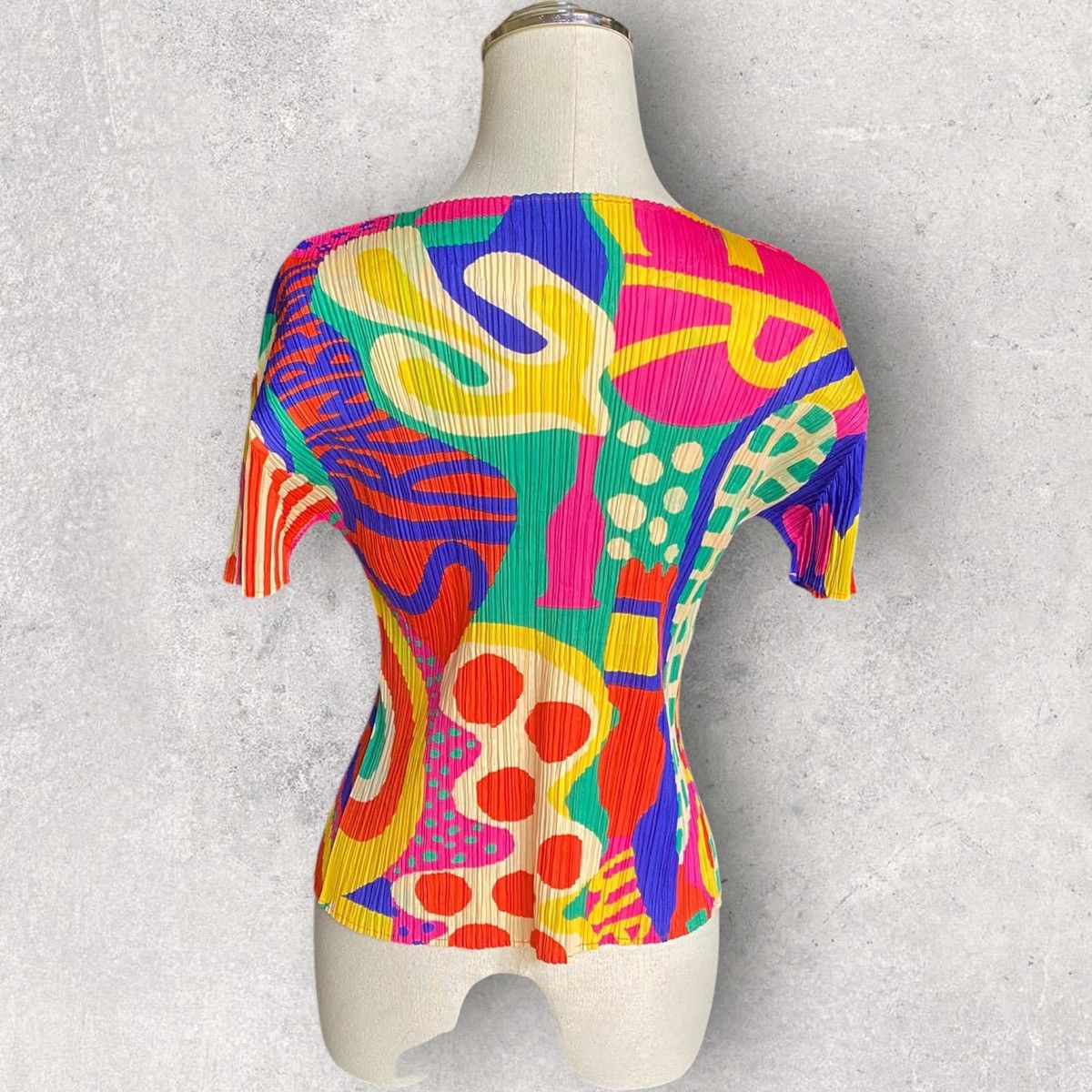 Issey Miyake Pleats Pleases Cut And Sew Abstract Blouse Size M / US 6-8 / IT 42-44 - 2 Thumbnail