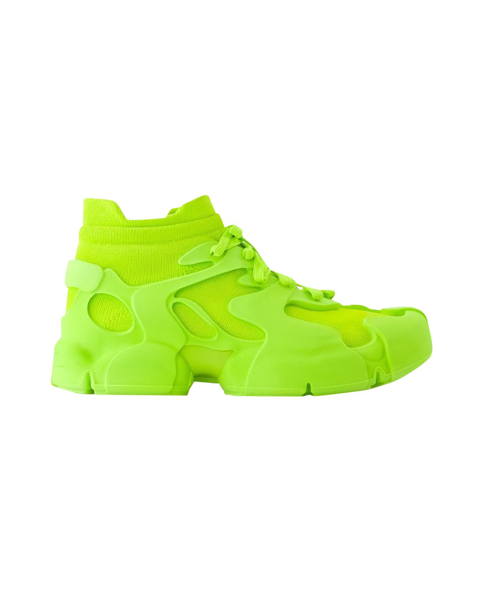 image of Camper Green Leather Sneakers With Rubber Sole, Women's (Size 7)