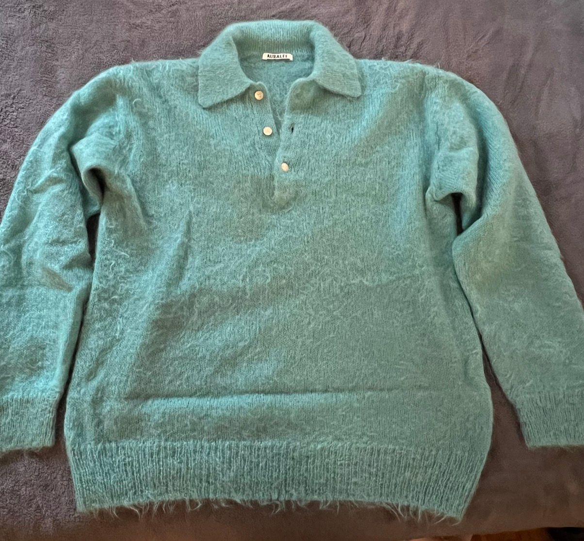 Auralee Auralee Brushed Mohair Knit Polo | Grailed