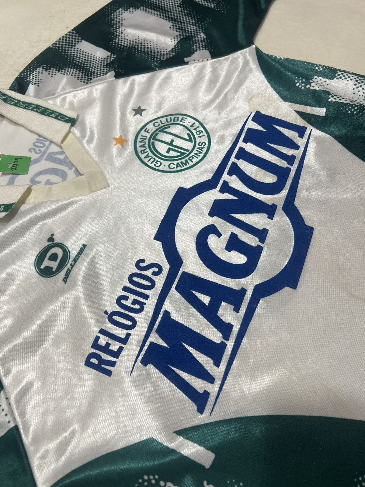 Vintage Guarani 1994 Away Dellerba Jersey Size US L / EU 52-54 / 3 - 4 Thumbnail
