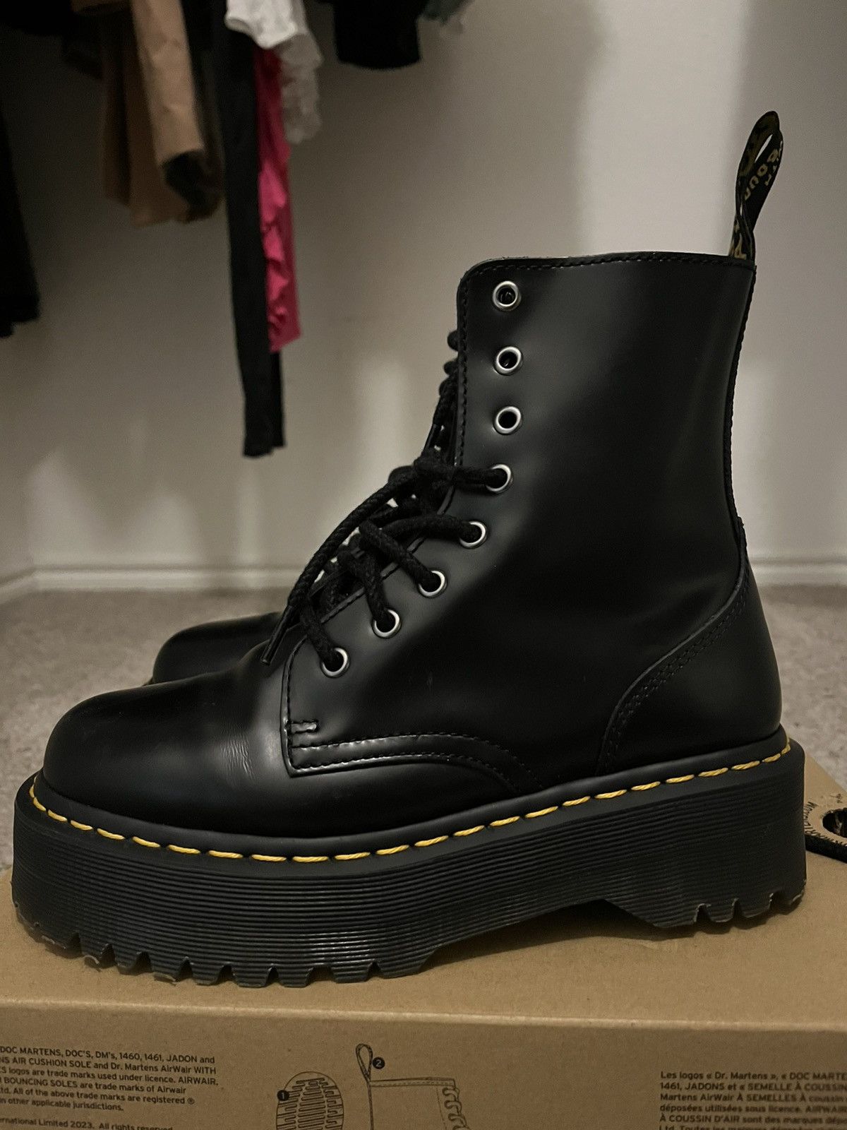 Dr. Martens Dr martens black platform boots Size US 8 / IT 38 - 3 Thumbnail
