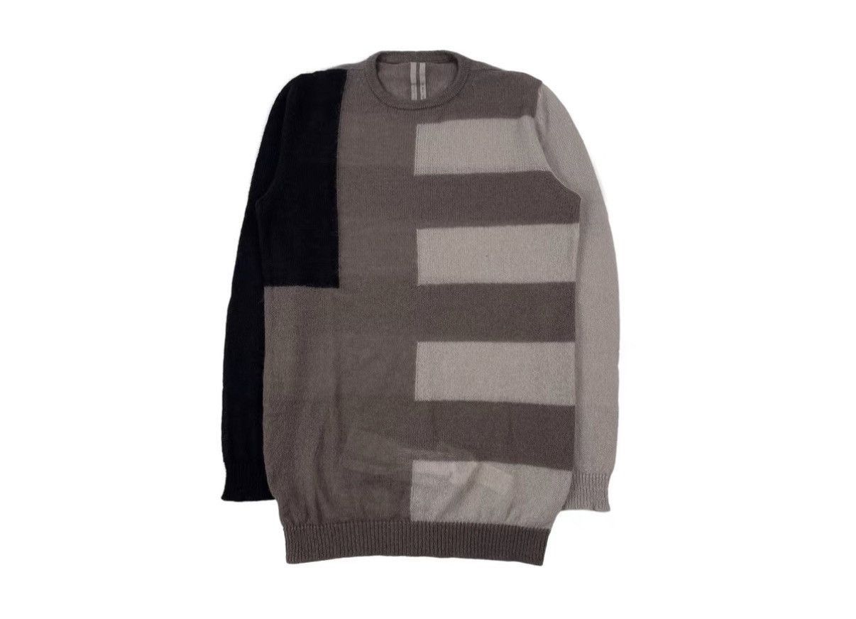 Rick Owens Beige Color Block Pattern Sweater Size M Size US M / EU 48-50 / 2 - 1 Thumbnail