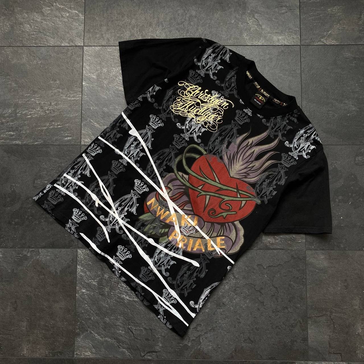 Christian Audigier × Ed Hardy × Vintage Vintage Ed Hardy by Christian Audigier Tee Size US S / EU 44-46 / 1 - 1 Thumbnail
