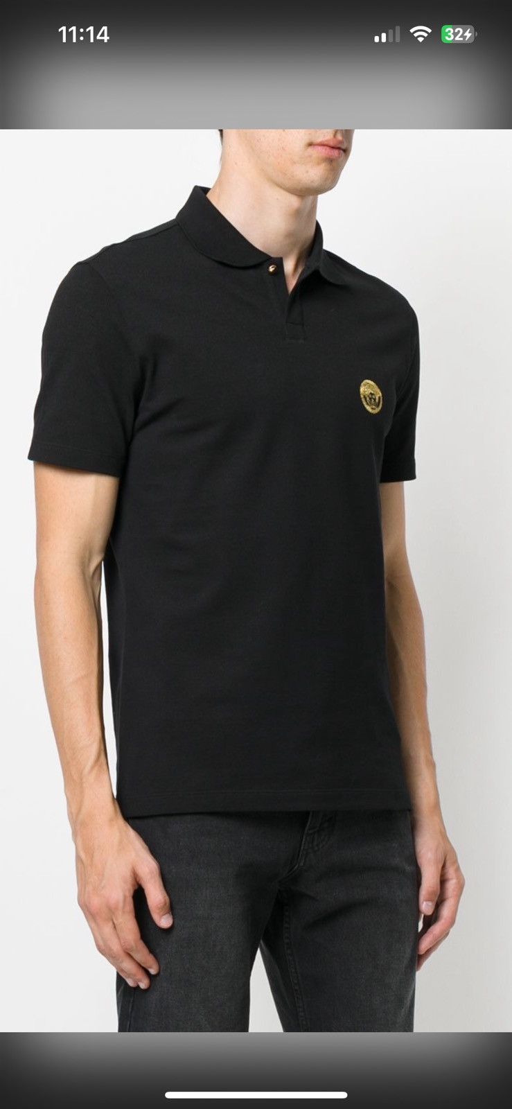 Versace Versace Golden Medusa Black pique polo shirt Size US XL / EU 56 / 4 - 12 Thumbnail