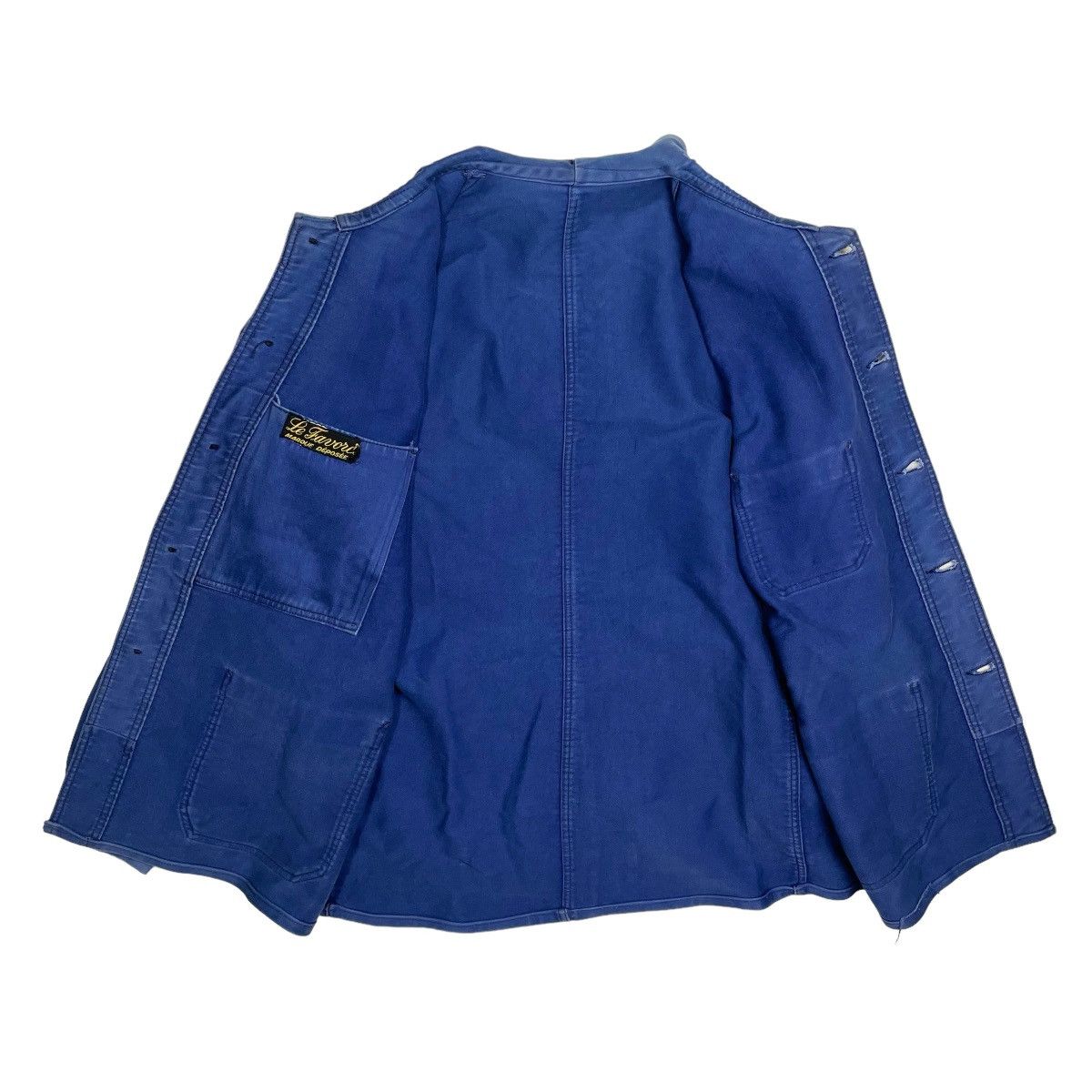 Vintage 1940s French Moleskin Work Jacket - Medium Size US M / EU 48-50 / 2 - 2 Thumbnail