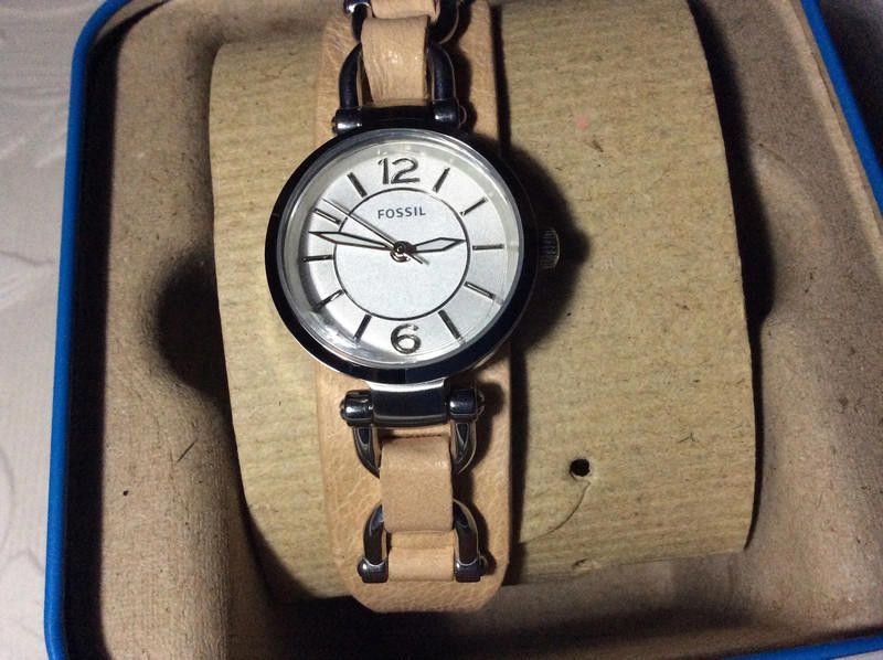 Fossil Fossil ladies silver dial brown leather strap watch Size ONE SIZE - 12 Thumbnail