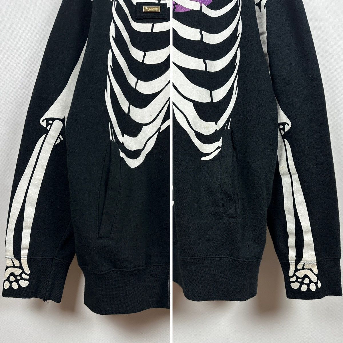 LRG 2006 Vintage LRG Dead Serious Skeleton Hoodie Size US XL / EU 56 / 4 - 12 Thumbnail
