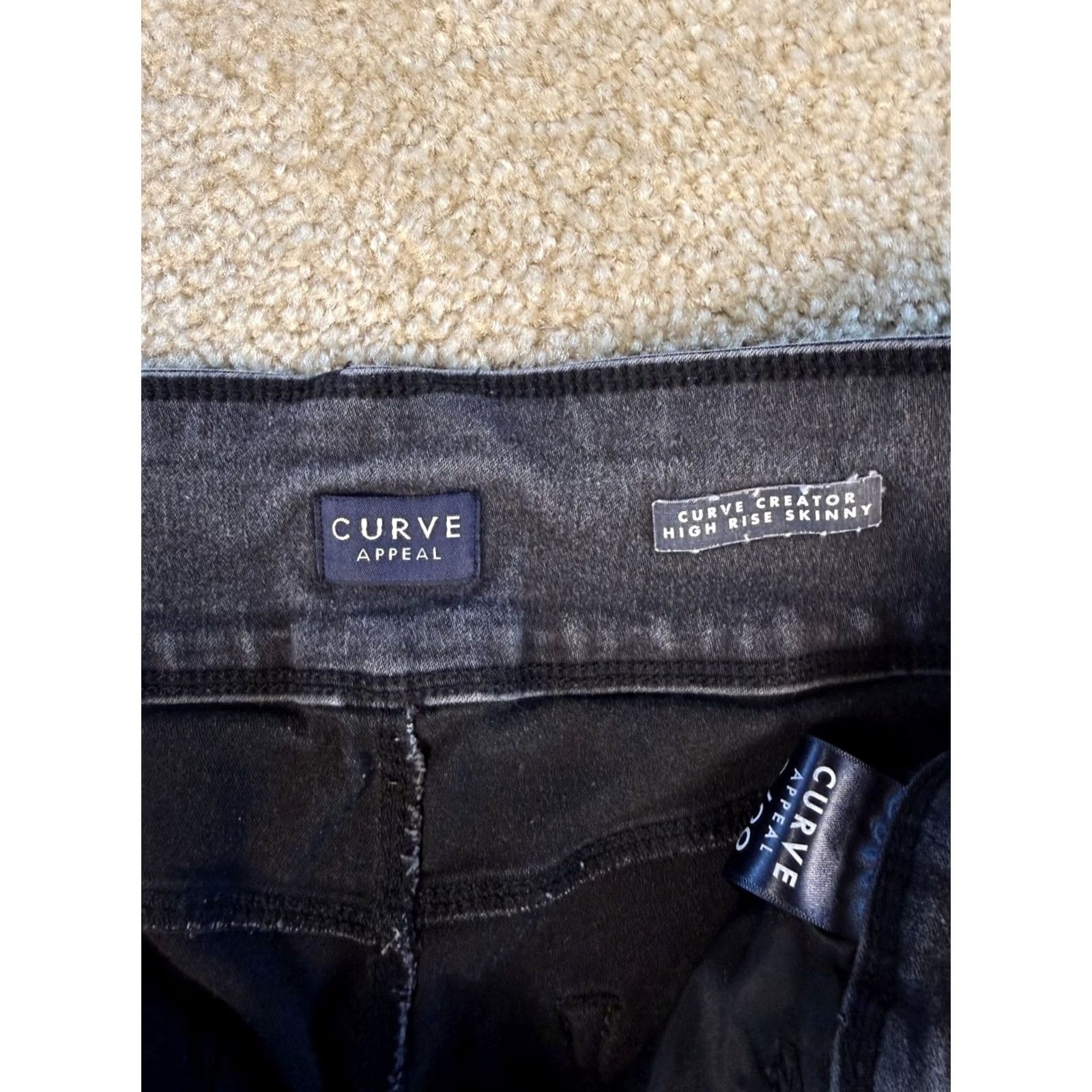 Vintage Curve Appeal Jeans Black Curve Creator Skinny High Rise Womens 8/29 Casual Size 30" / US 8 / IT 44 - 4 Thumbnail
