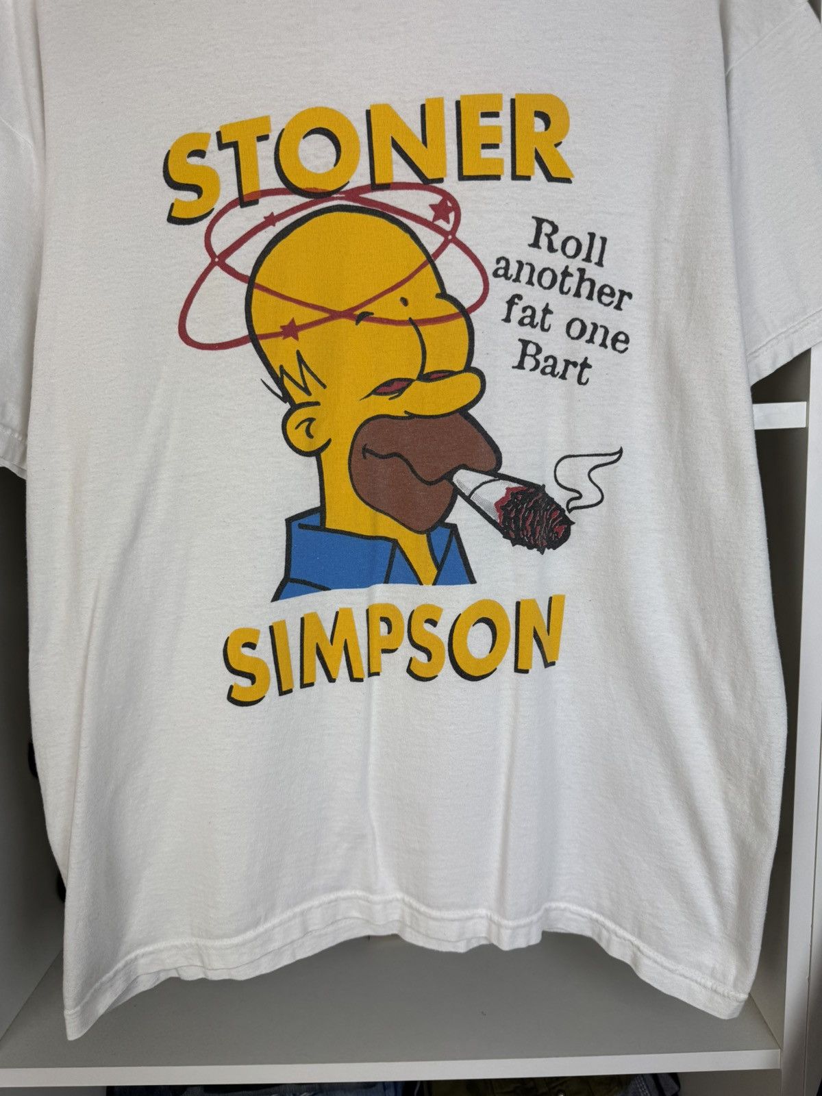 The Simpsons Vintage Stoner Simpson Roll Another fat one Bart T-shirt Size US L / EU 52-54 / 3 - 19 Thumbnail