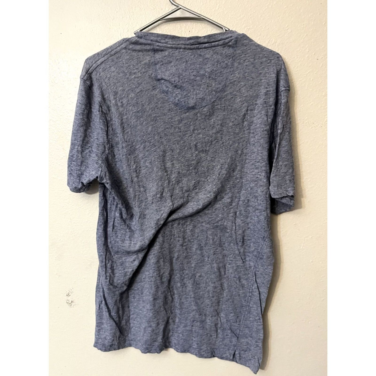 PD&C PD&C Men's T-Shirt V-Neck Short Sleeve Blue Solid Larg e Size Large Blue PD&C Shirt Mens Size US L / EU 52-54 / 3 - 3 Thumbnail