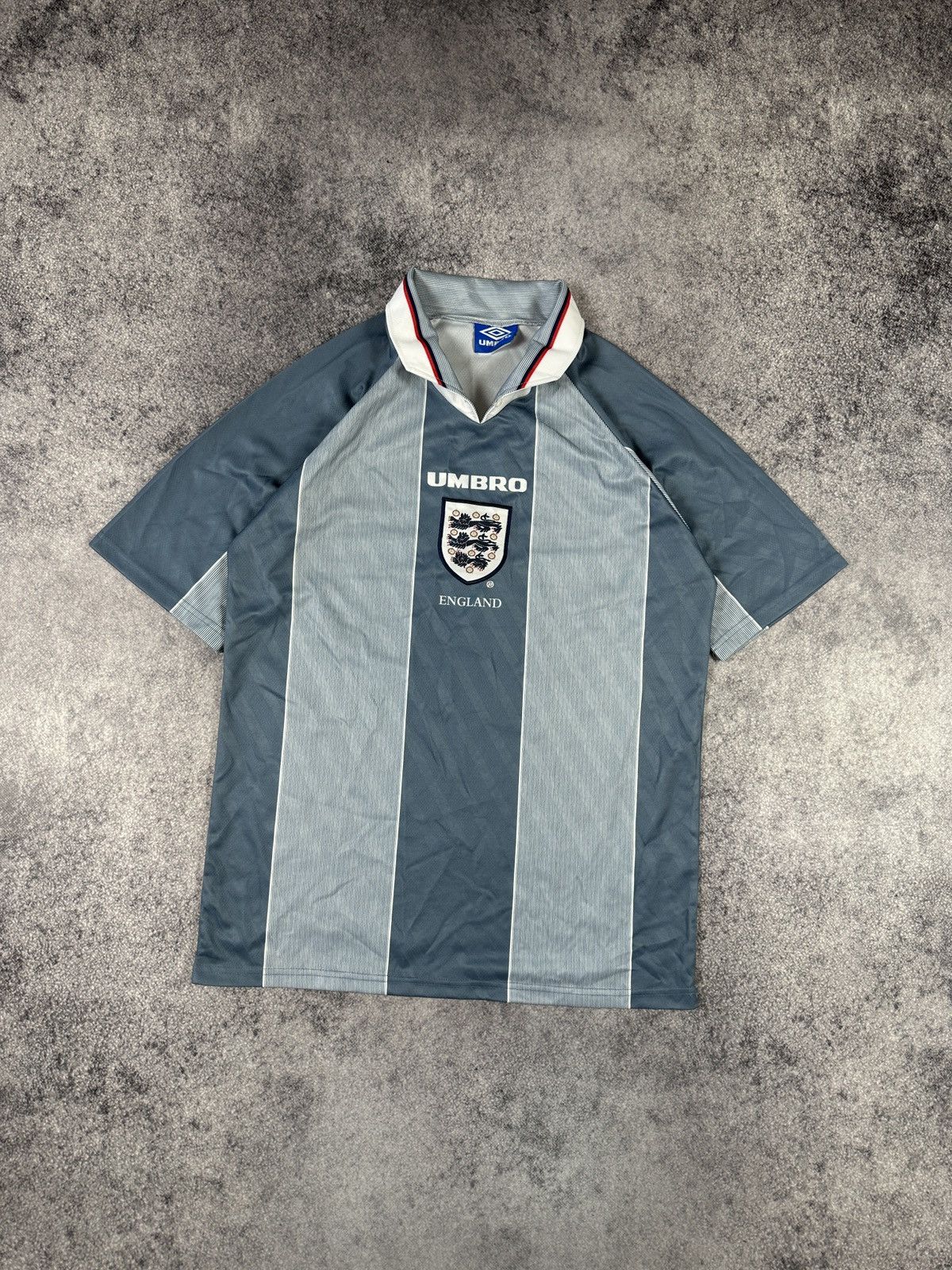Umbro Vintage Umbro Retro England 90s Soccer Jersey Blokecore L Size US L / EU 52-54 / 3 - 1 Thumbnail