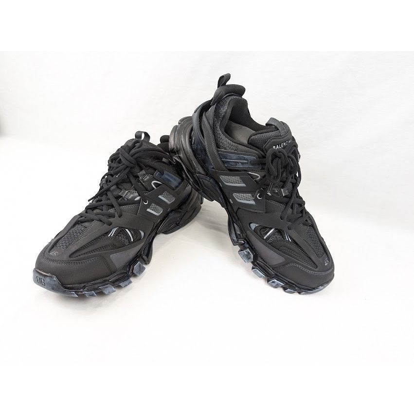 Balenciaga o1rshd1 Track Low-Top Sneakers in Faded Black Size US 12 / EU 45 - 16 Thumbnail