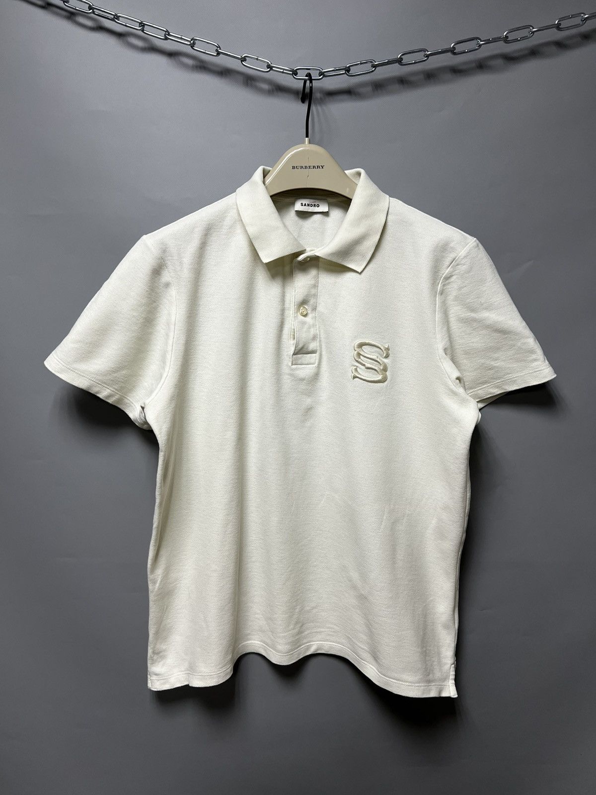 Sandro Sandro Polo T Shirt Beige Men’s Size US M / EU 48-50 / 2 - 1 Thumbnail
